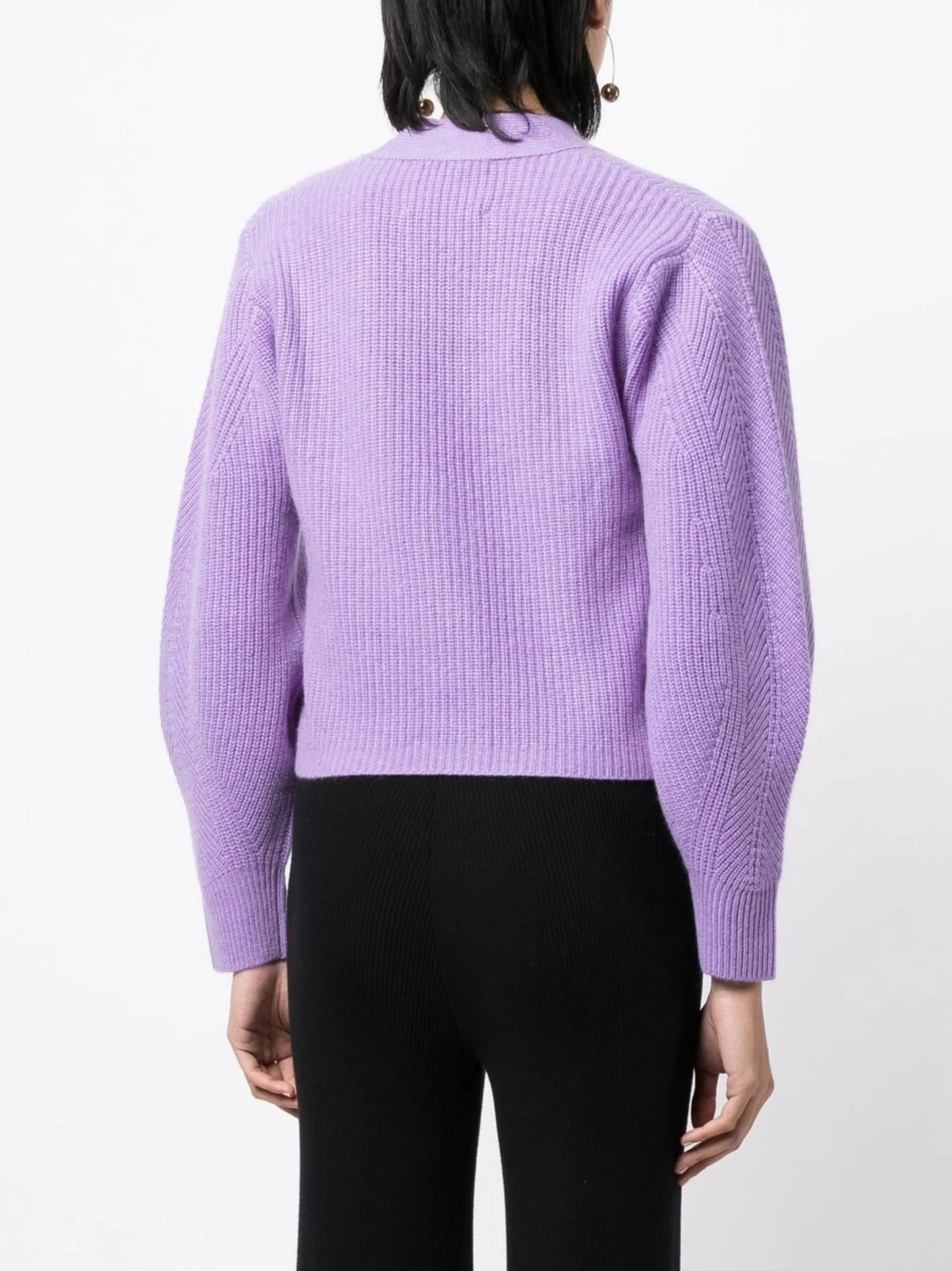 ribbed cashmere cardigan
