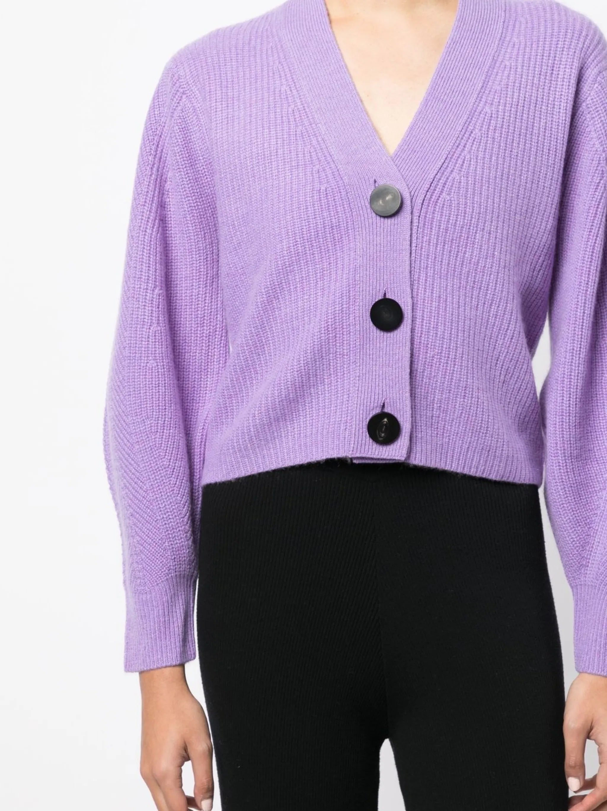 ribbed cashmere cardigan