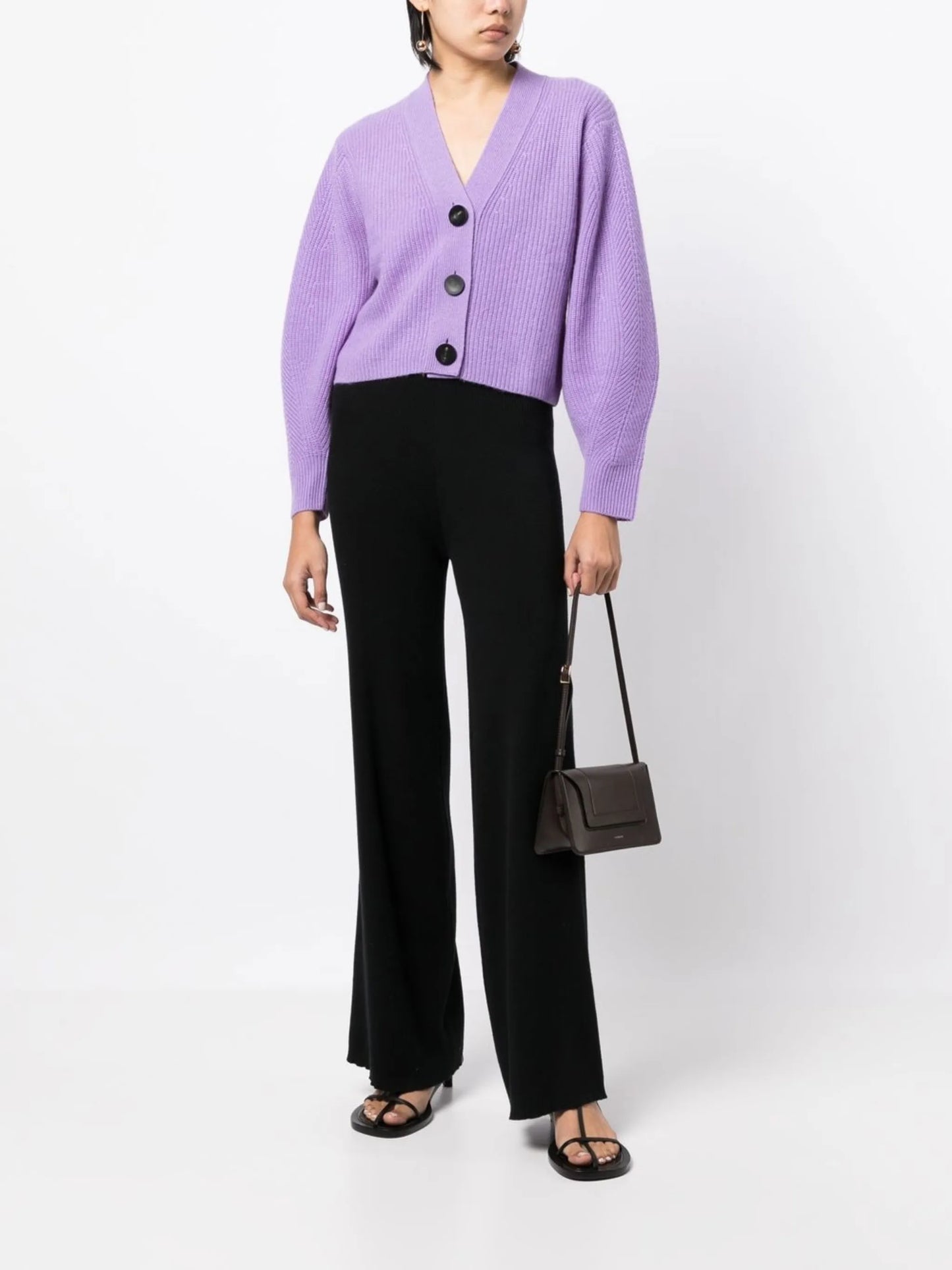 ribbed cashmere cardigan