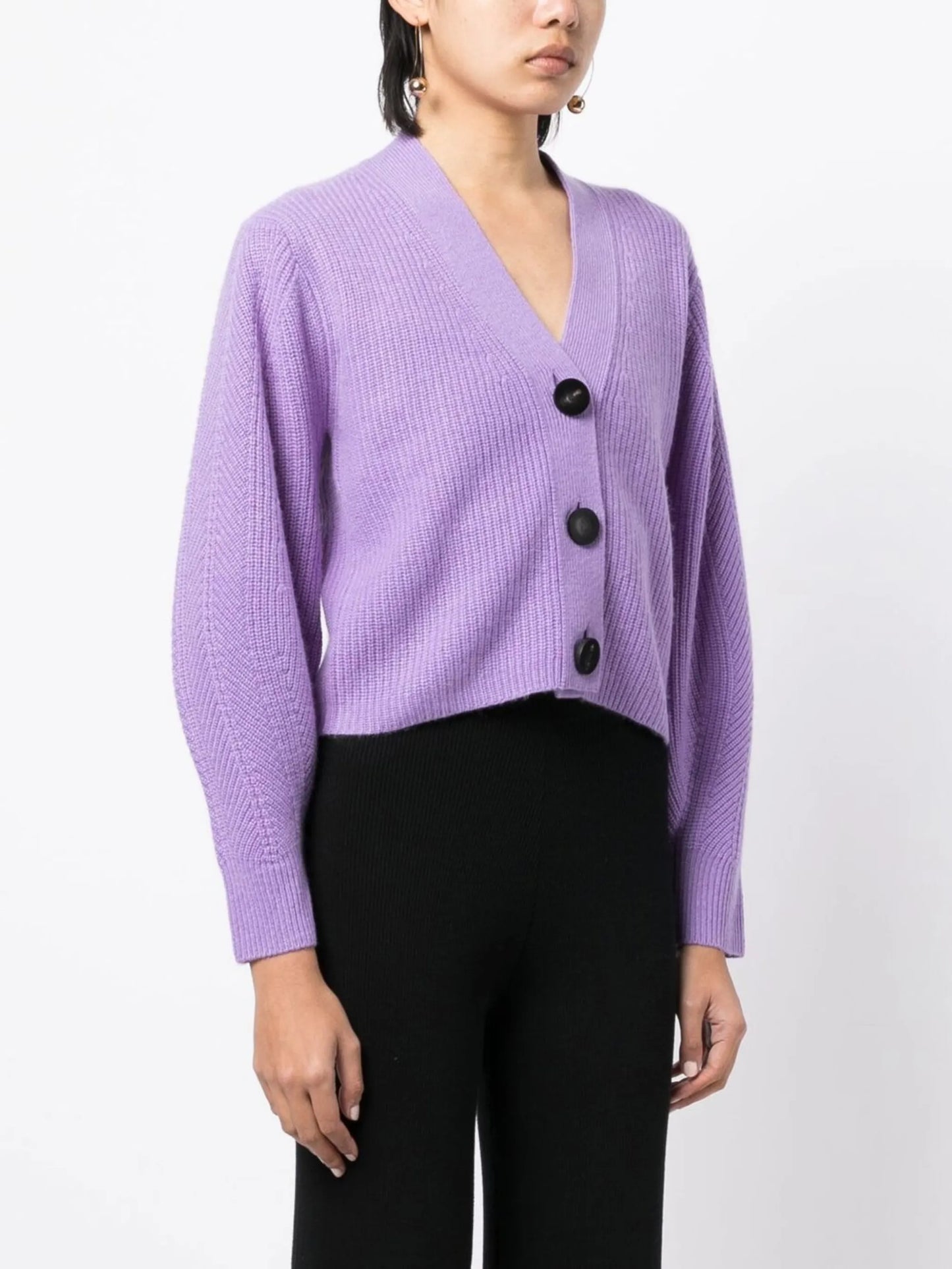 ribbed cashmere cardigan