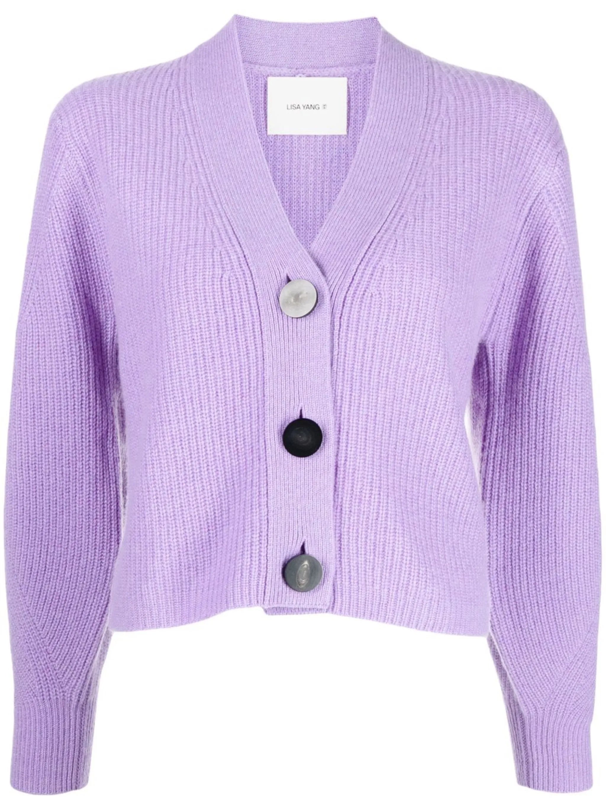 ribbed cashmere cardigan