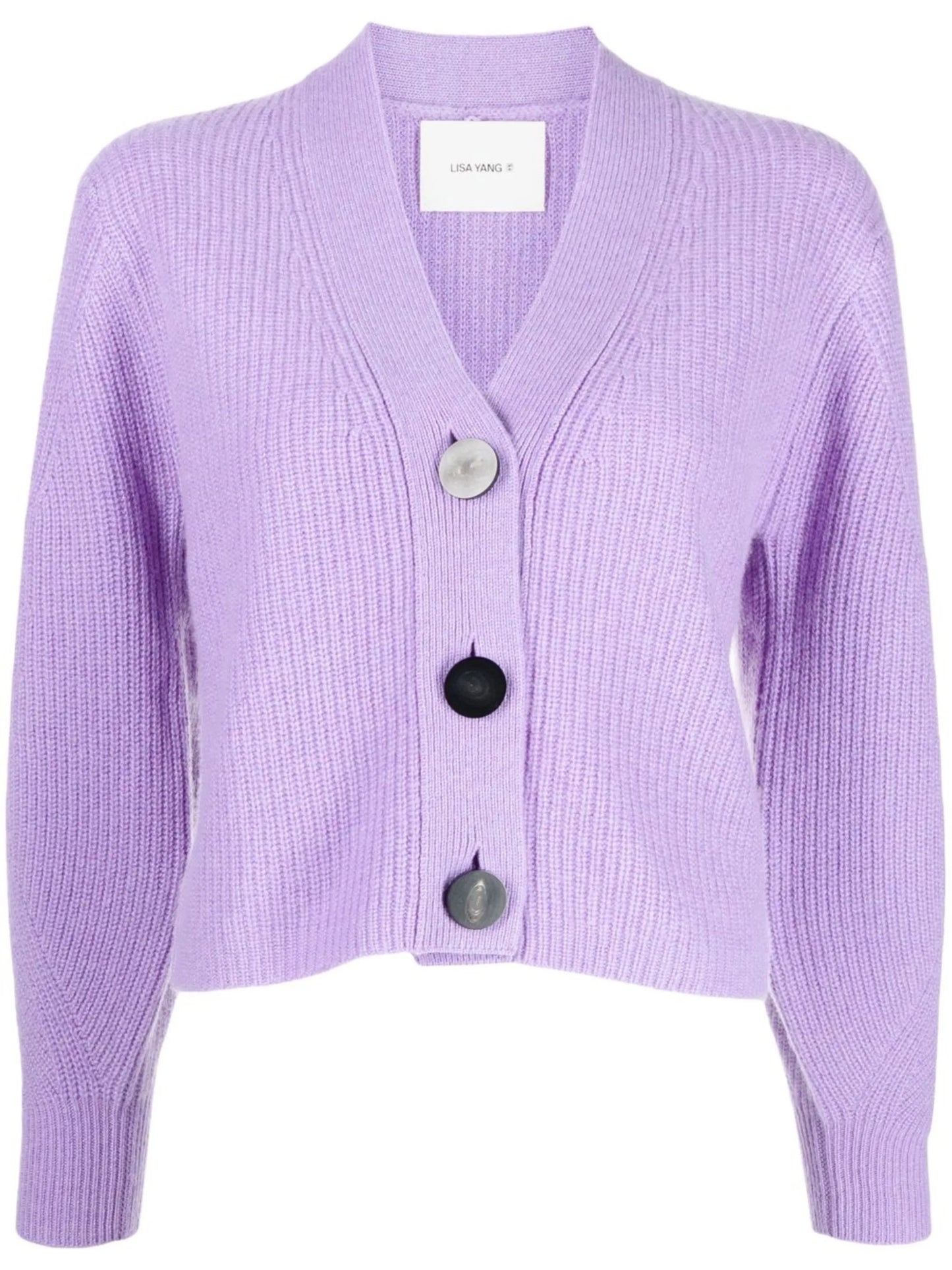 ribbed cashmere cardigan