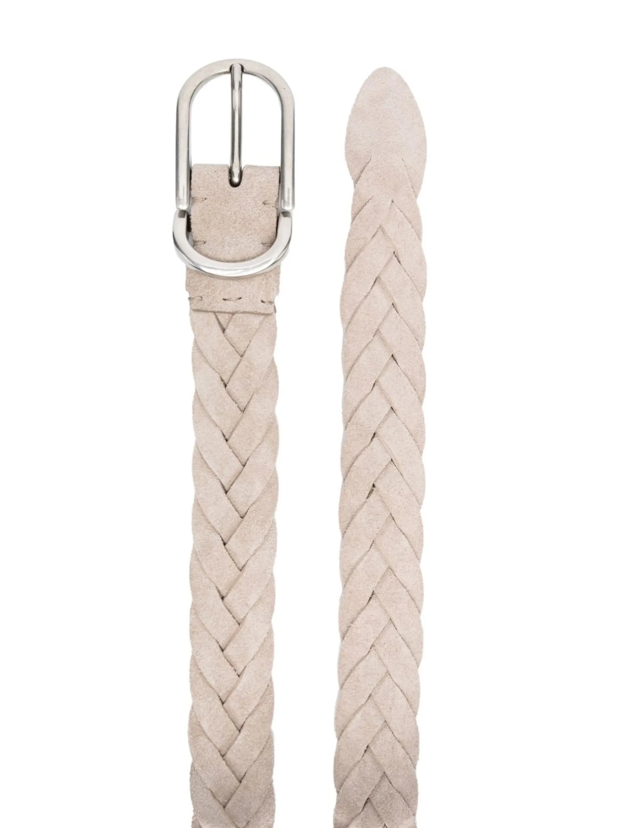 braided-strap leather belt