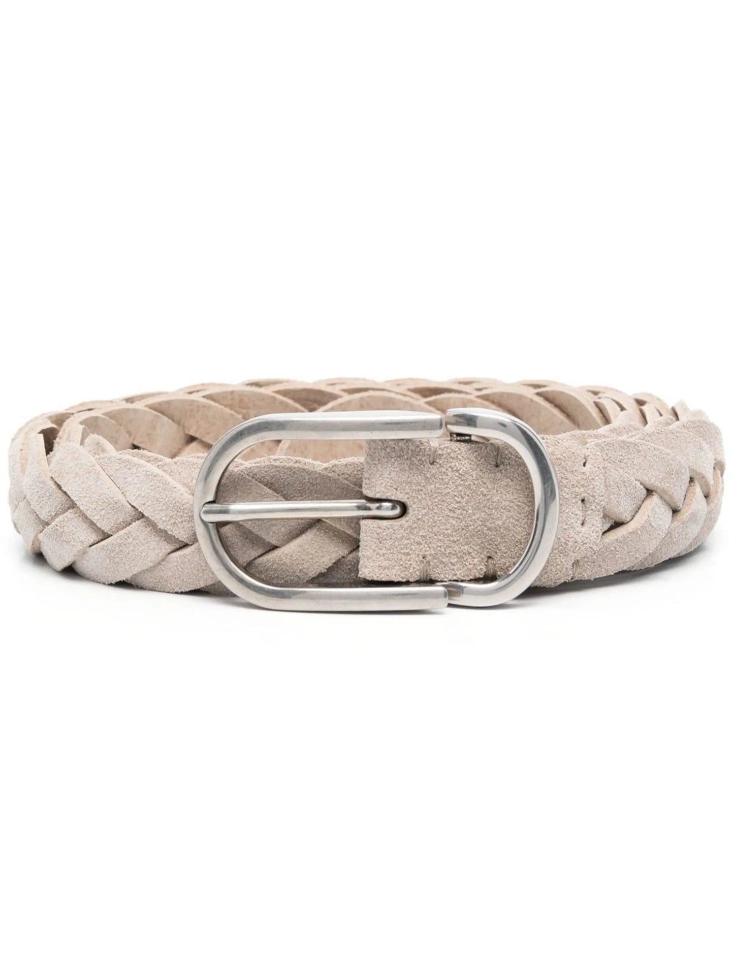 braided-strap leather belt