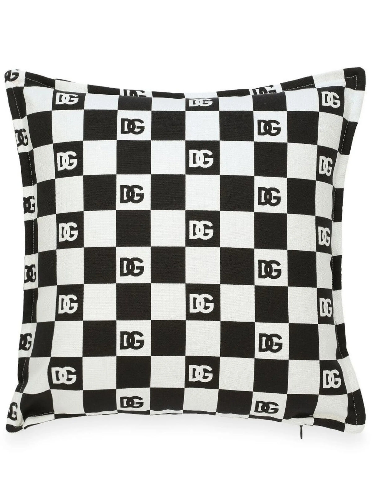 logo-print square cushion