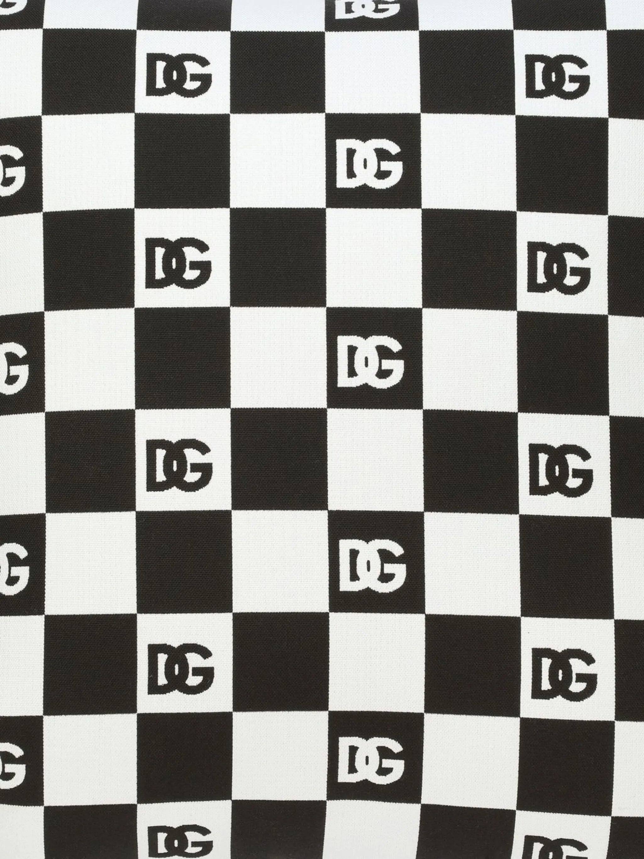 logo-print square cushion