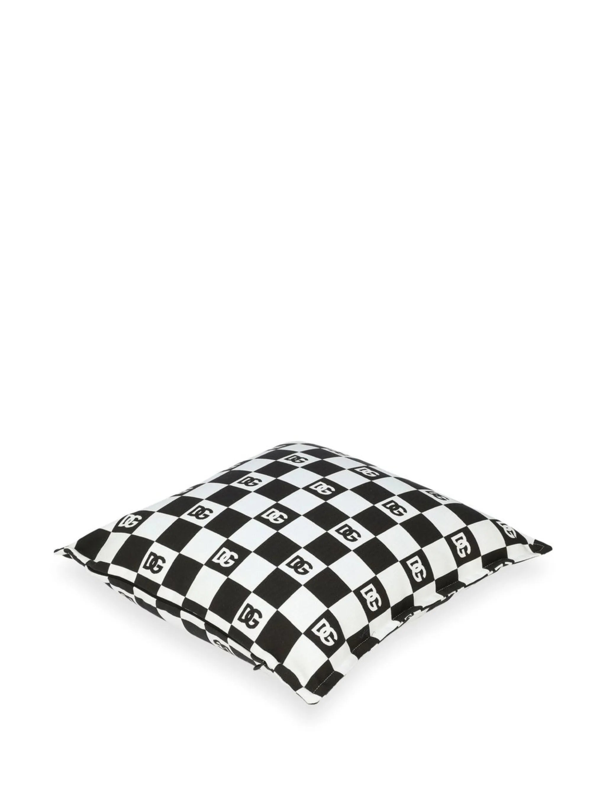 logo-print square cushion