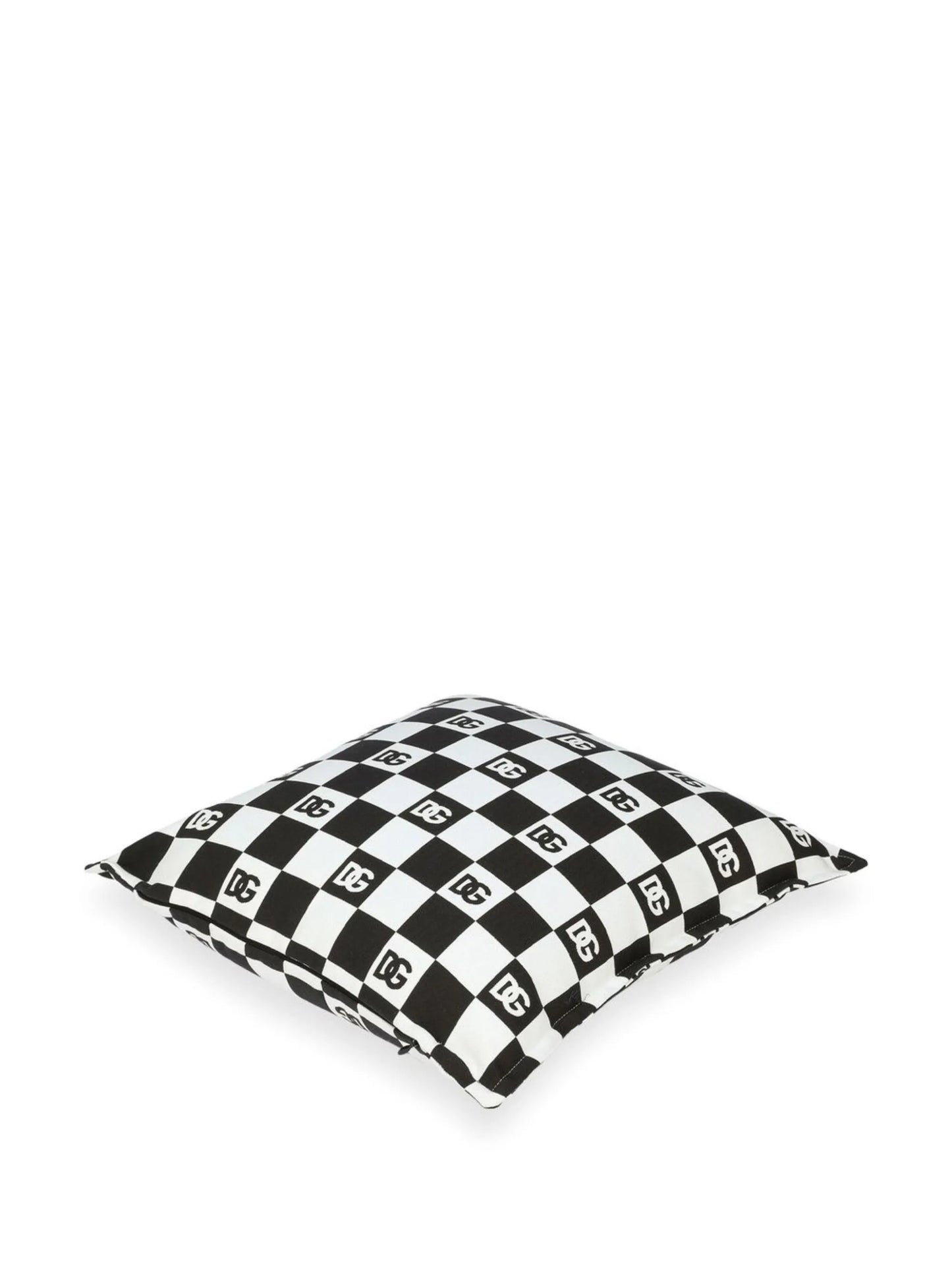 logo-print square cushion