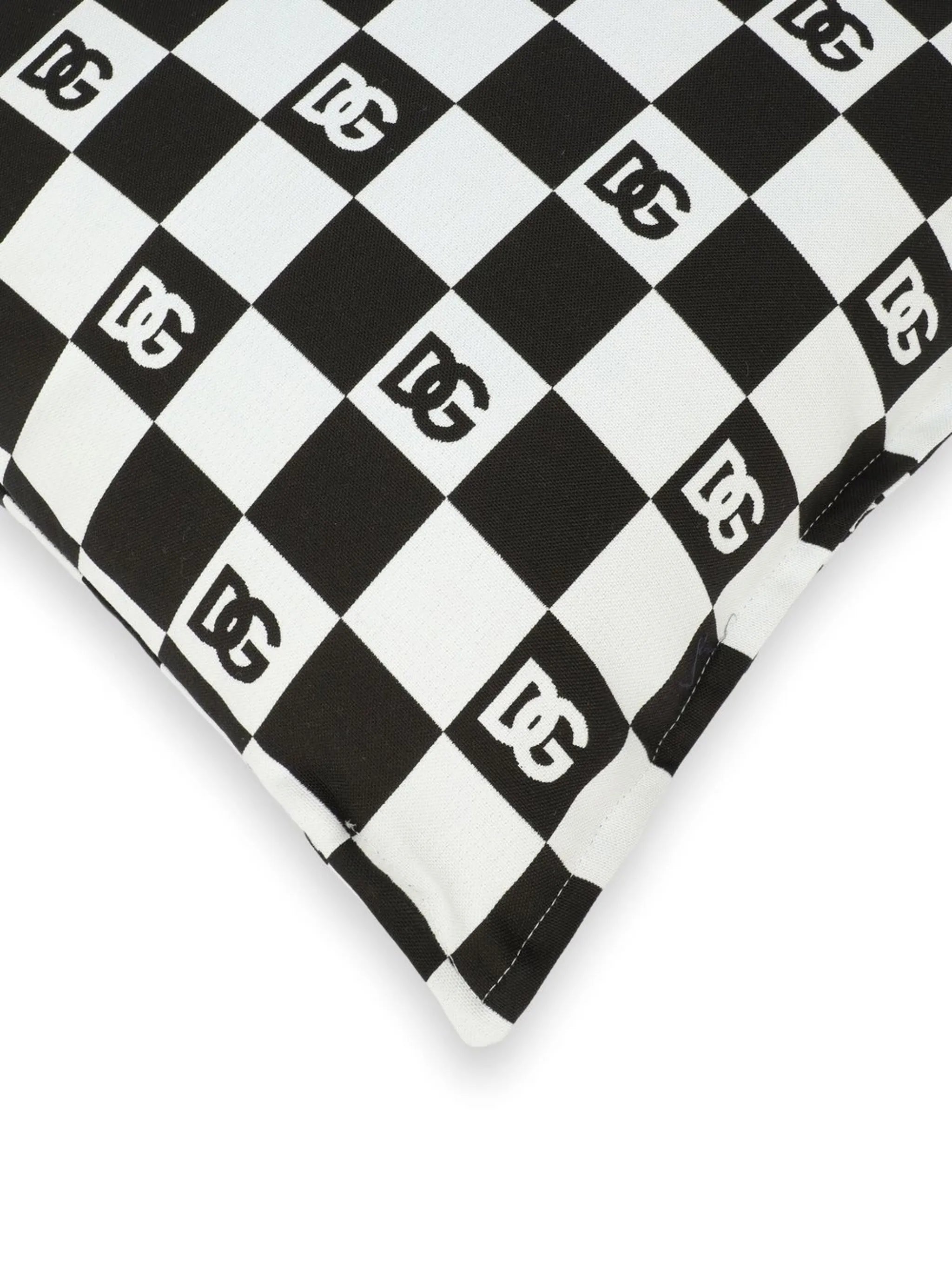 logo-print square cushion