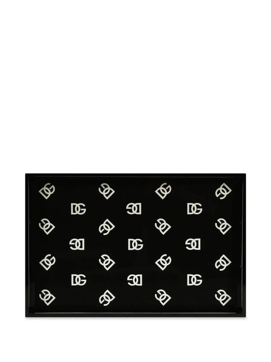 DG logo-print wood tray