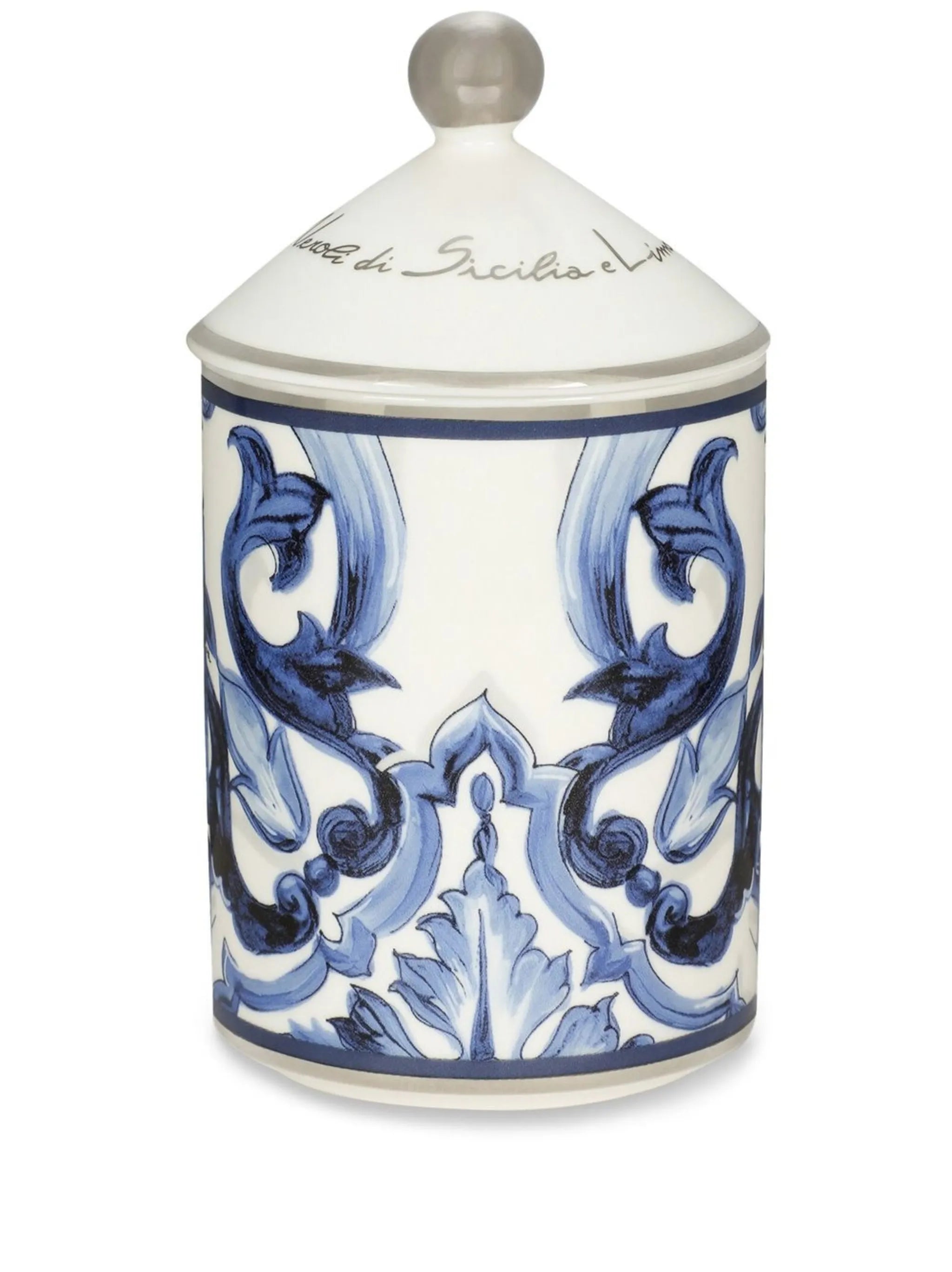 abstract-print scented candle