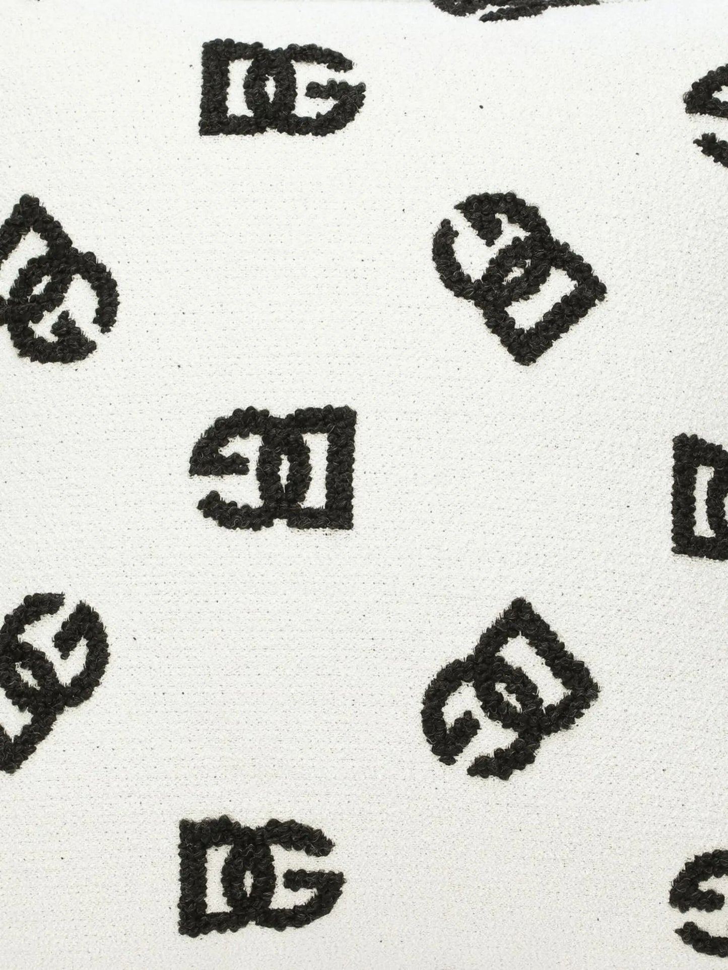 logo-print wool cushion