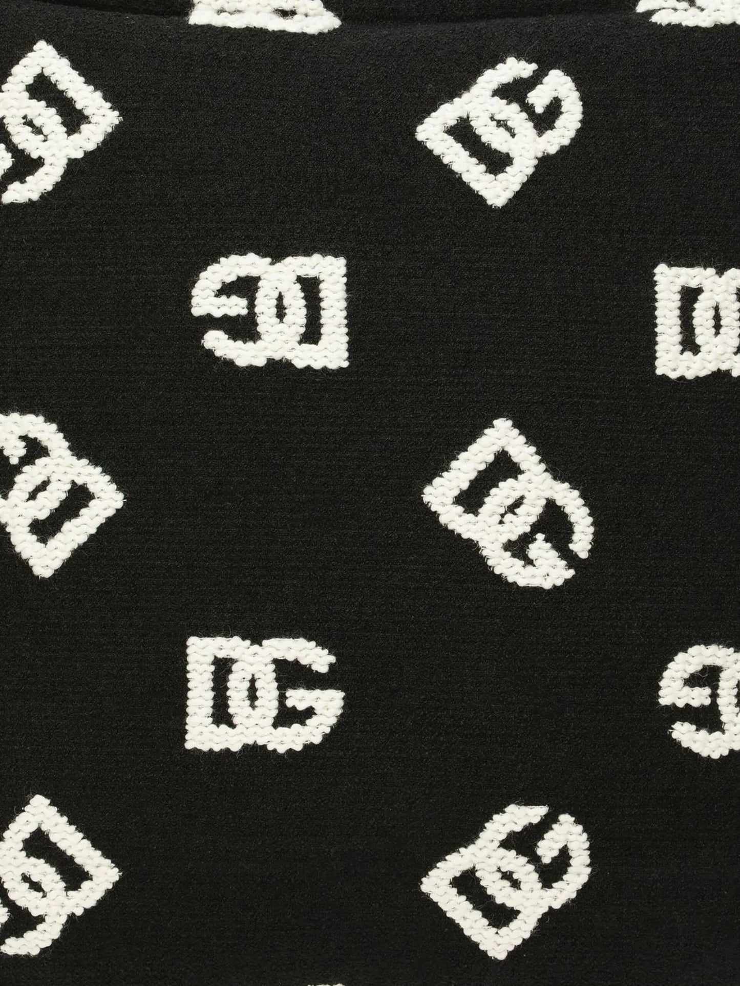 logo-print wool cushion