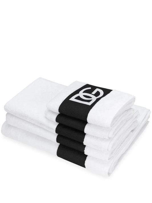 logo-print bath towel