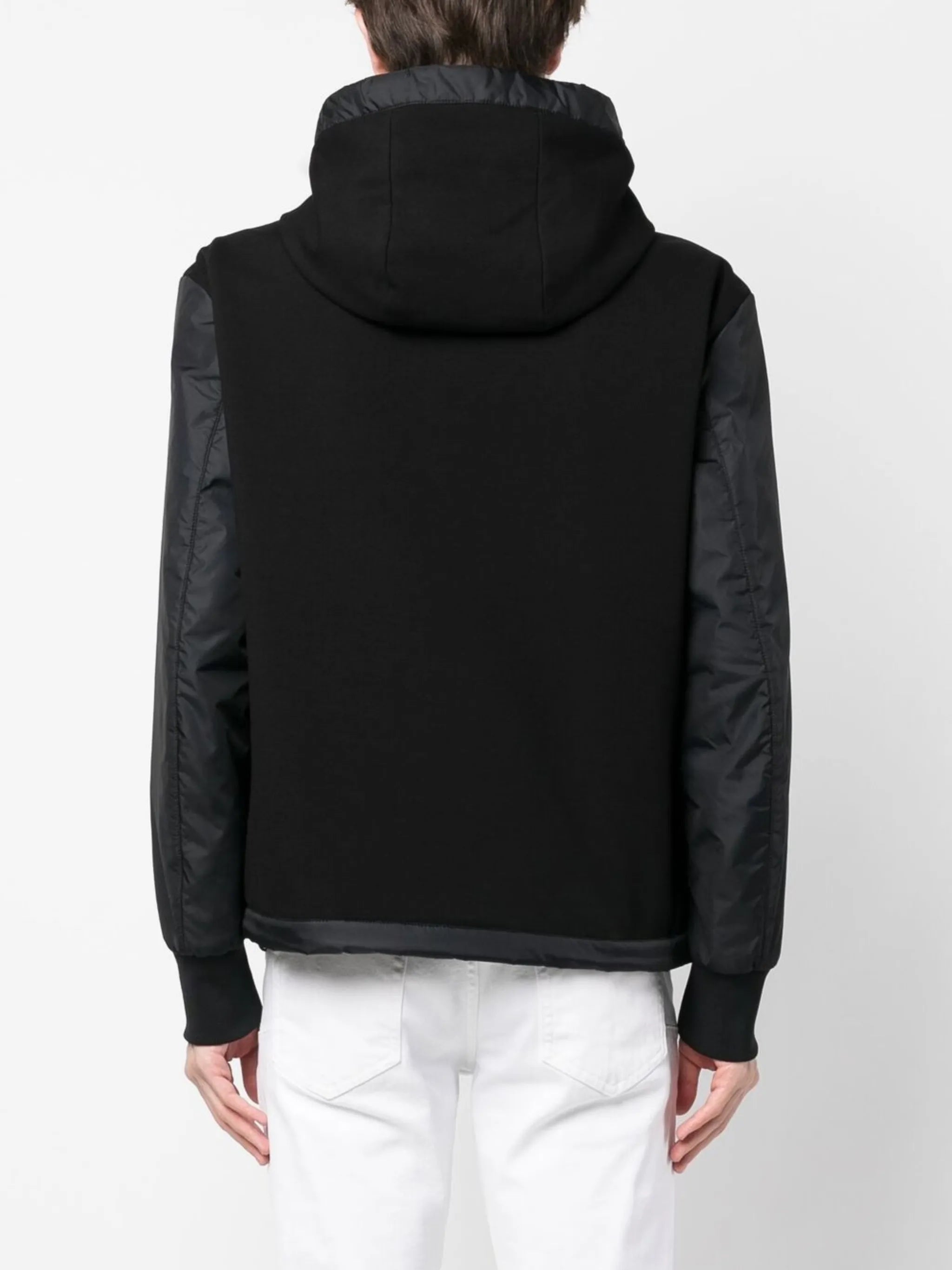 chest logo-plaque hooded jacket