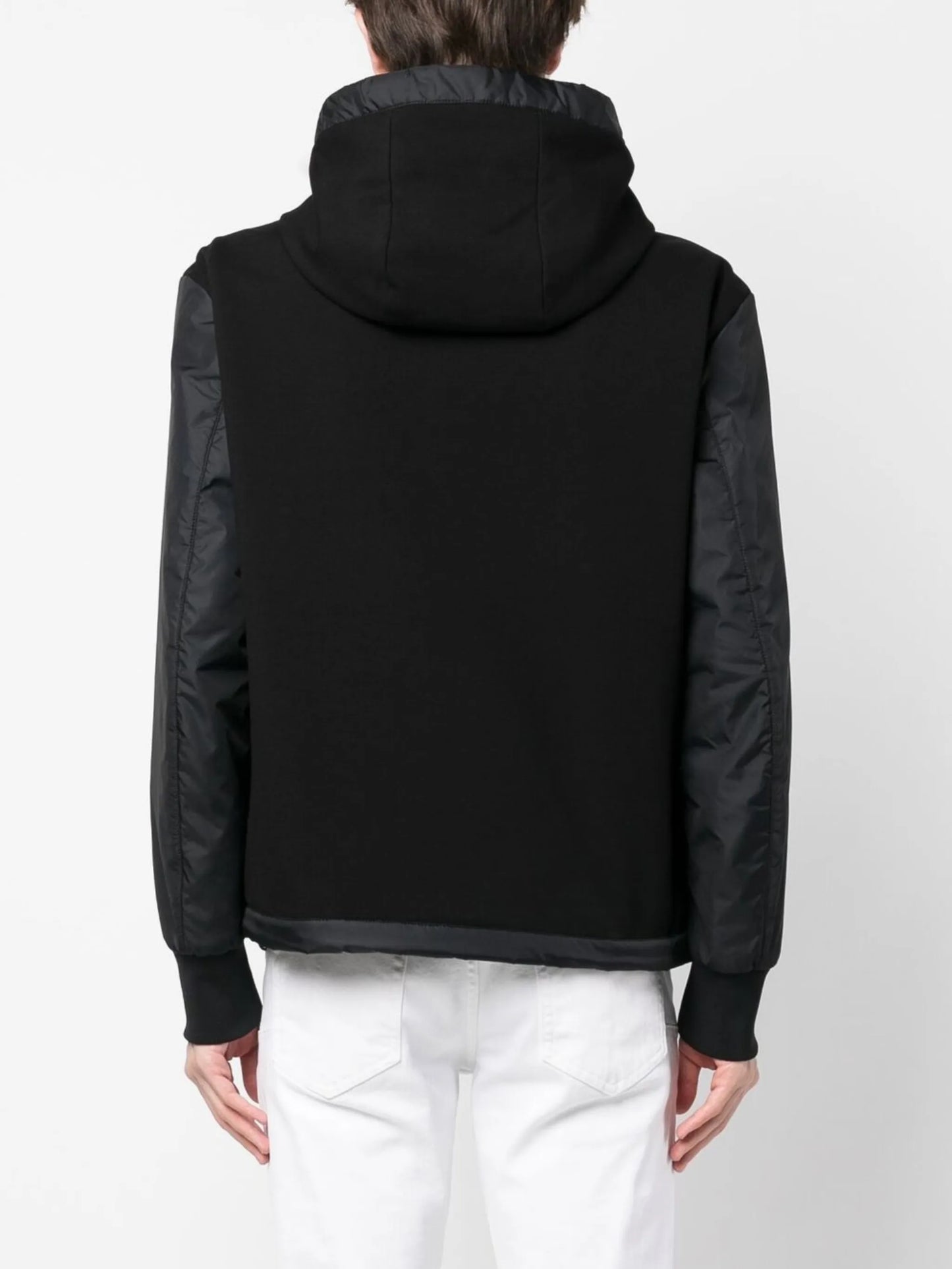 chest logo-plaque hooded jacket