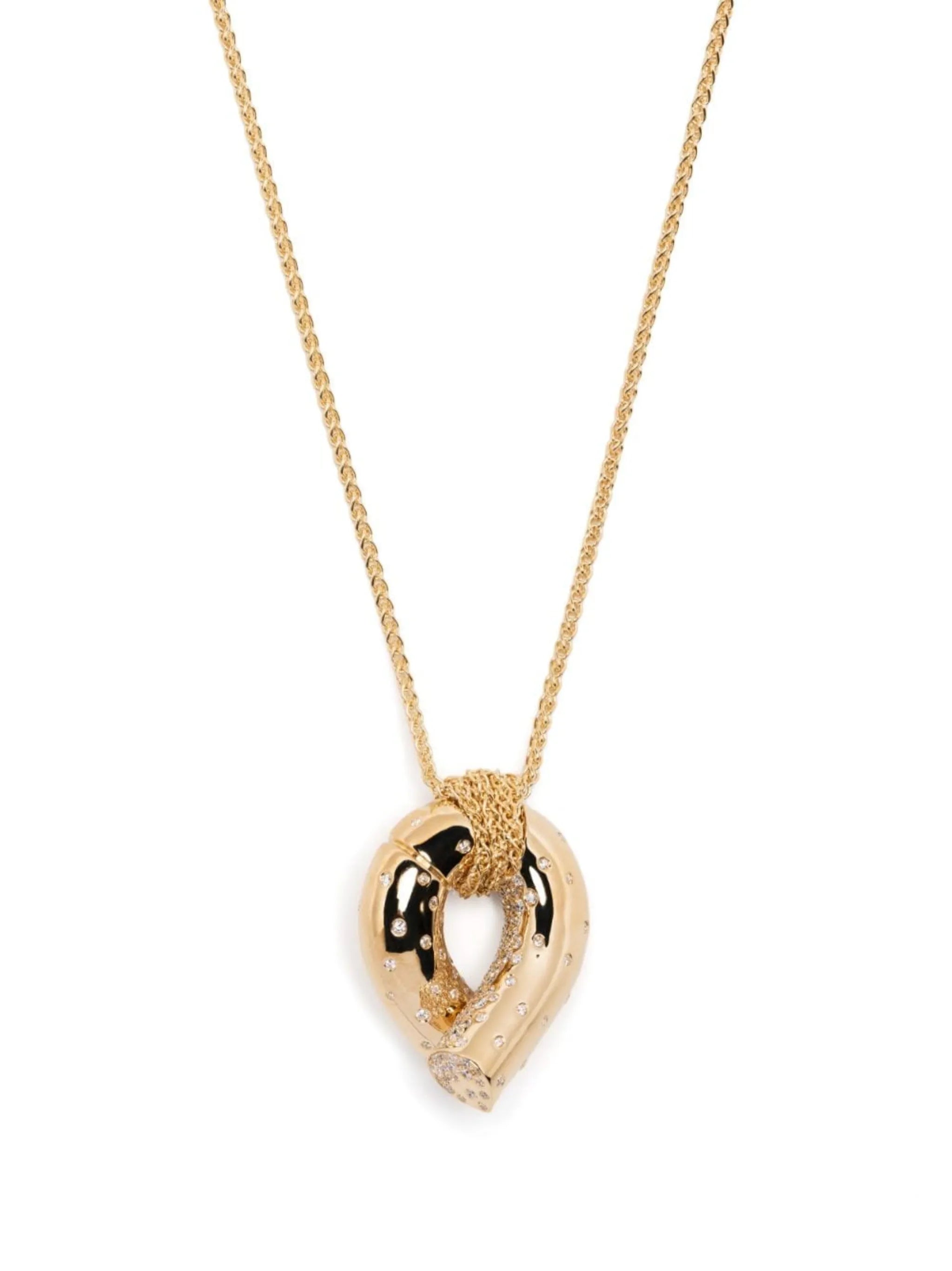 18kt yellow gold Oera diamond pendant necklace