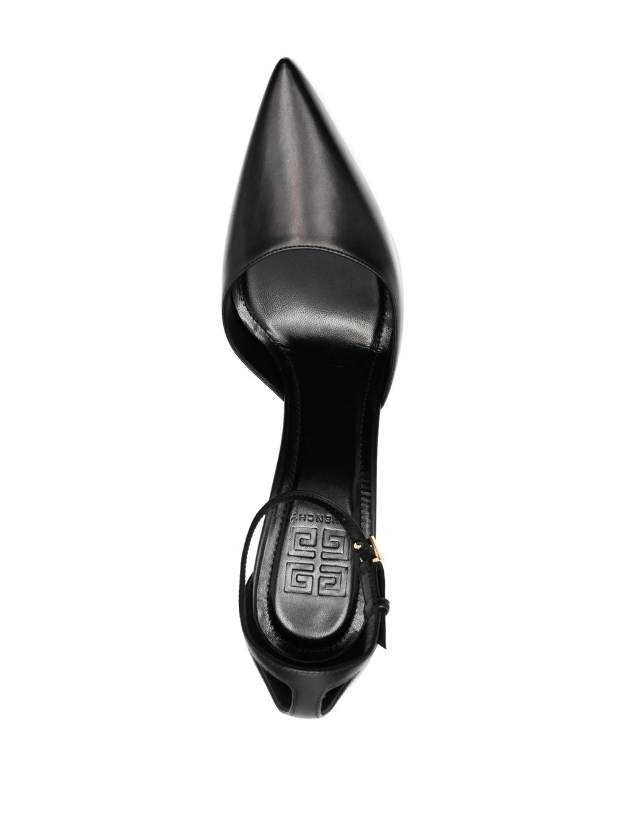 125mm leather pointed pumps