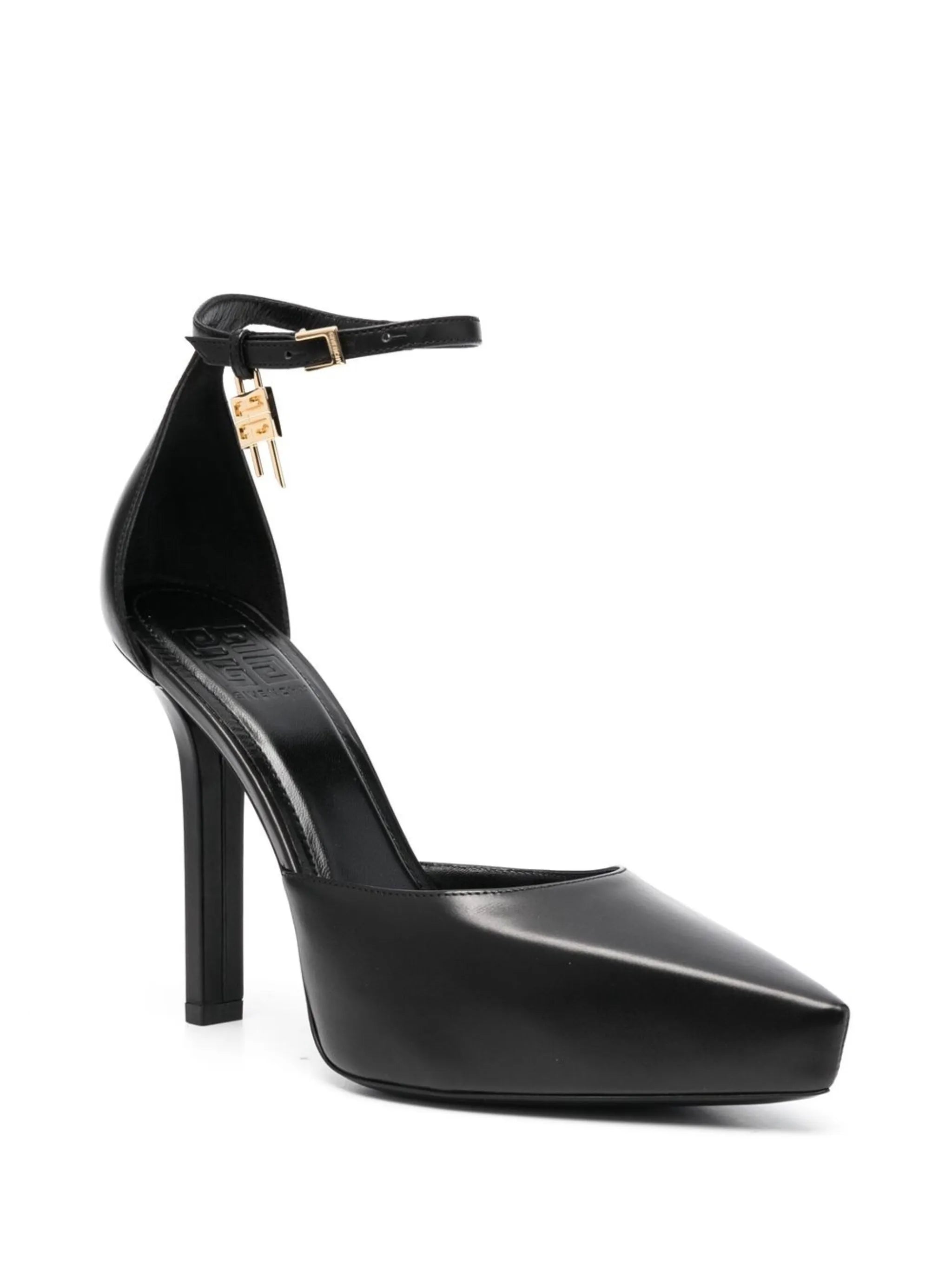 125mm leather pointed pumps