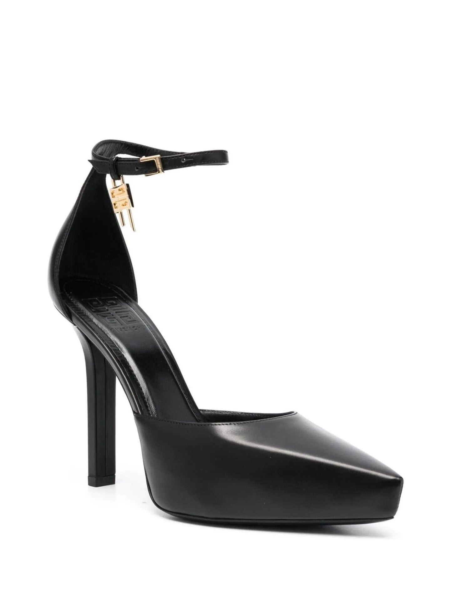 125mm leather pointed pumps