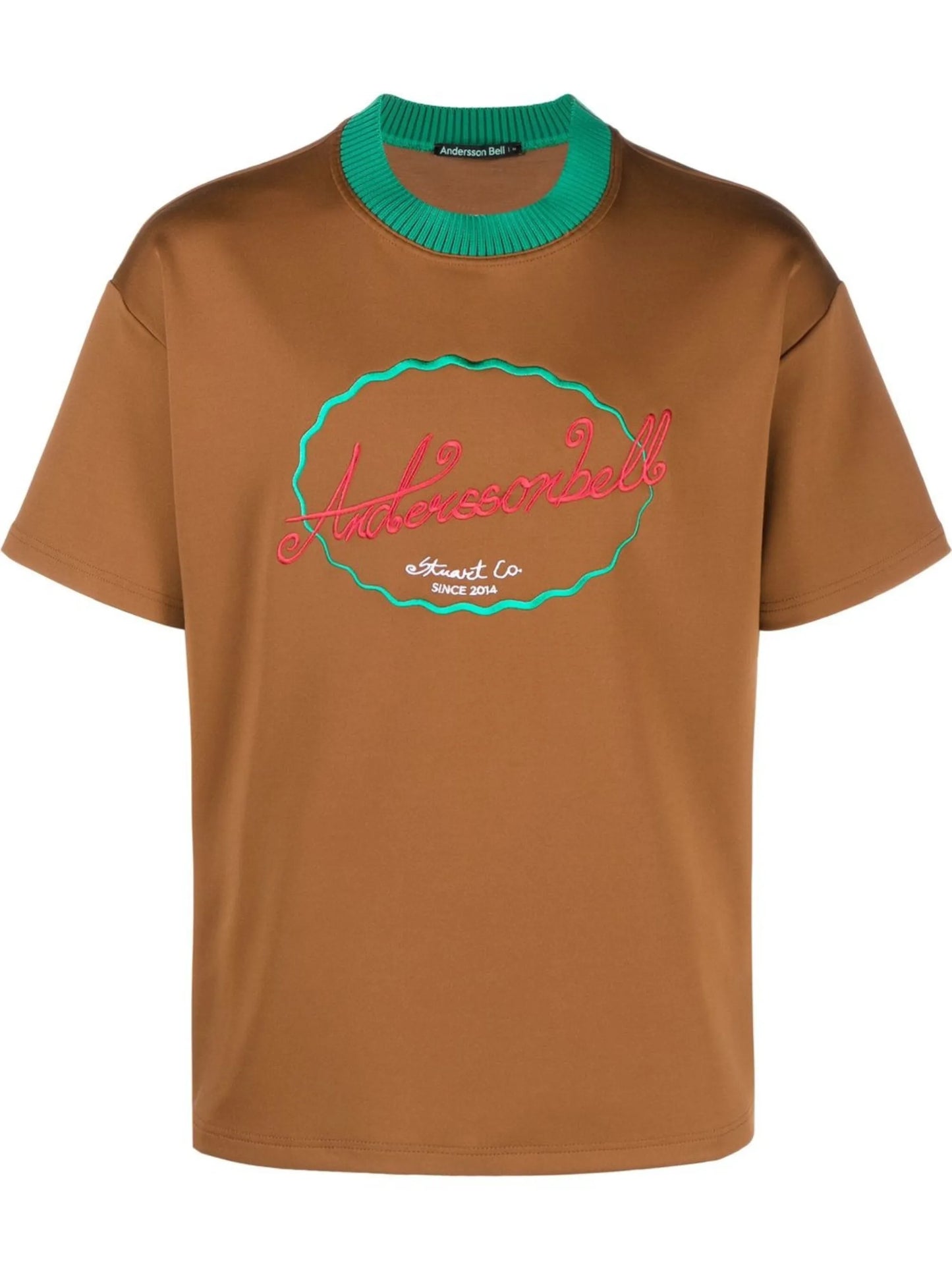 logo-embroidered crew neck T-shirt