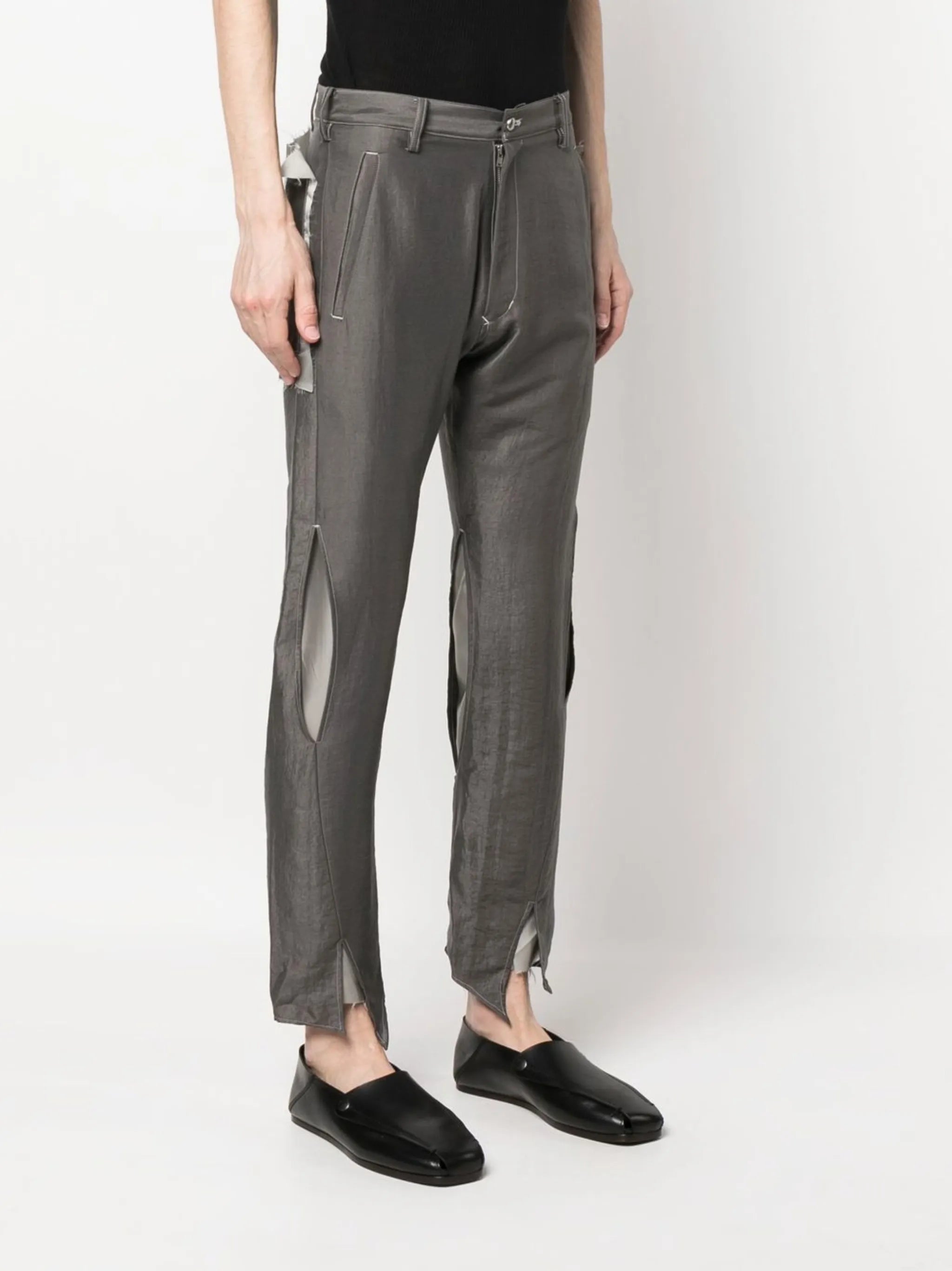 slim cut-out trousers
