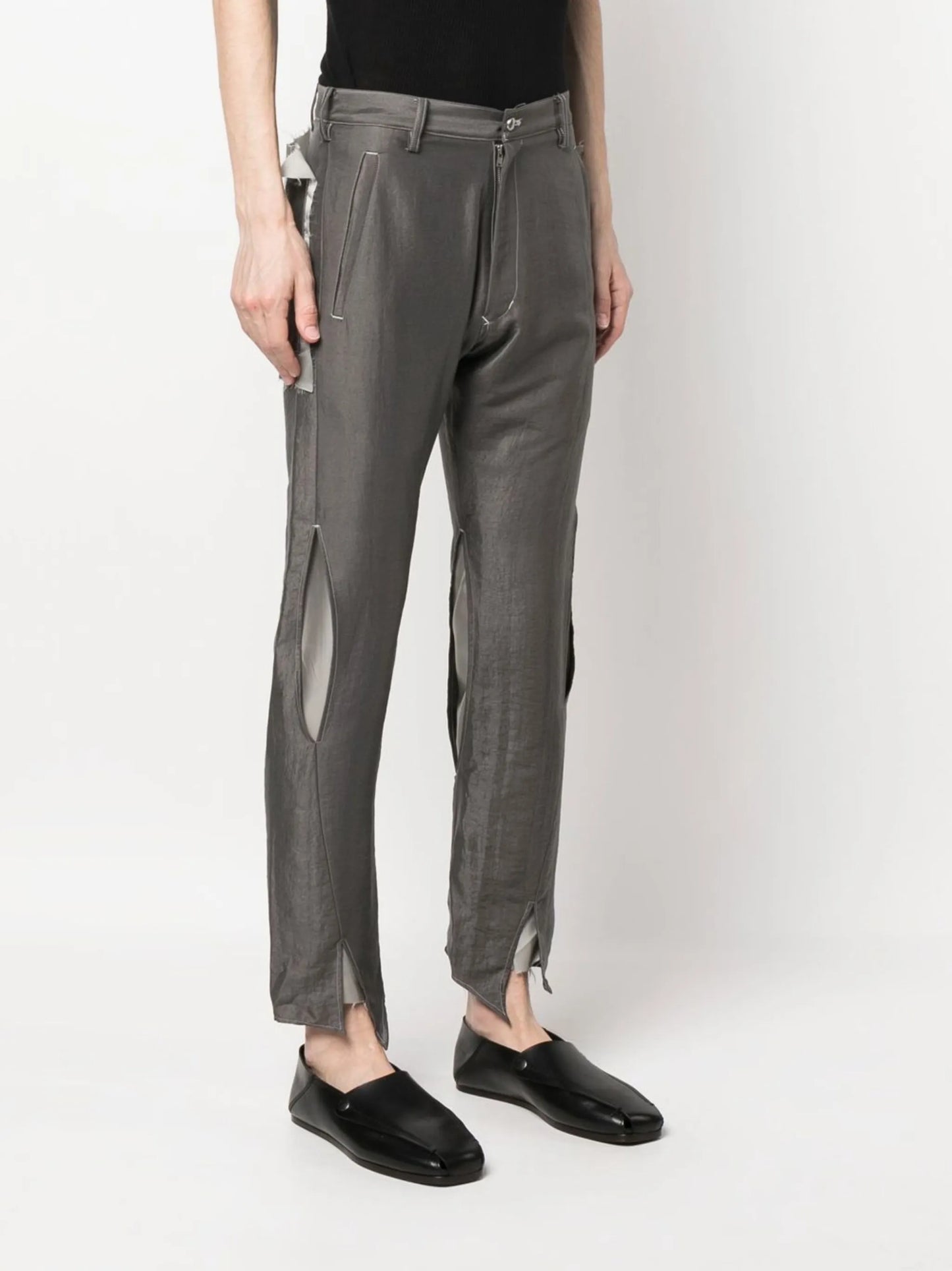 slim cut-out trousers