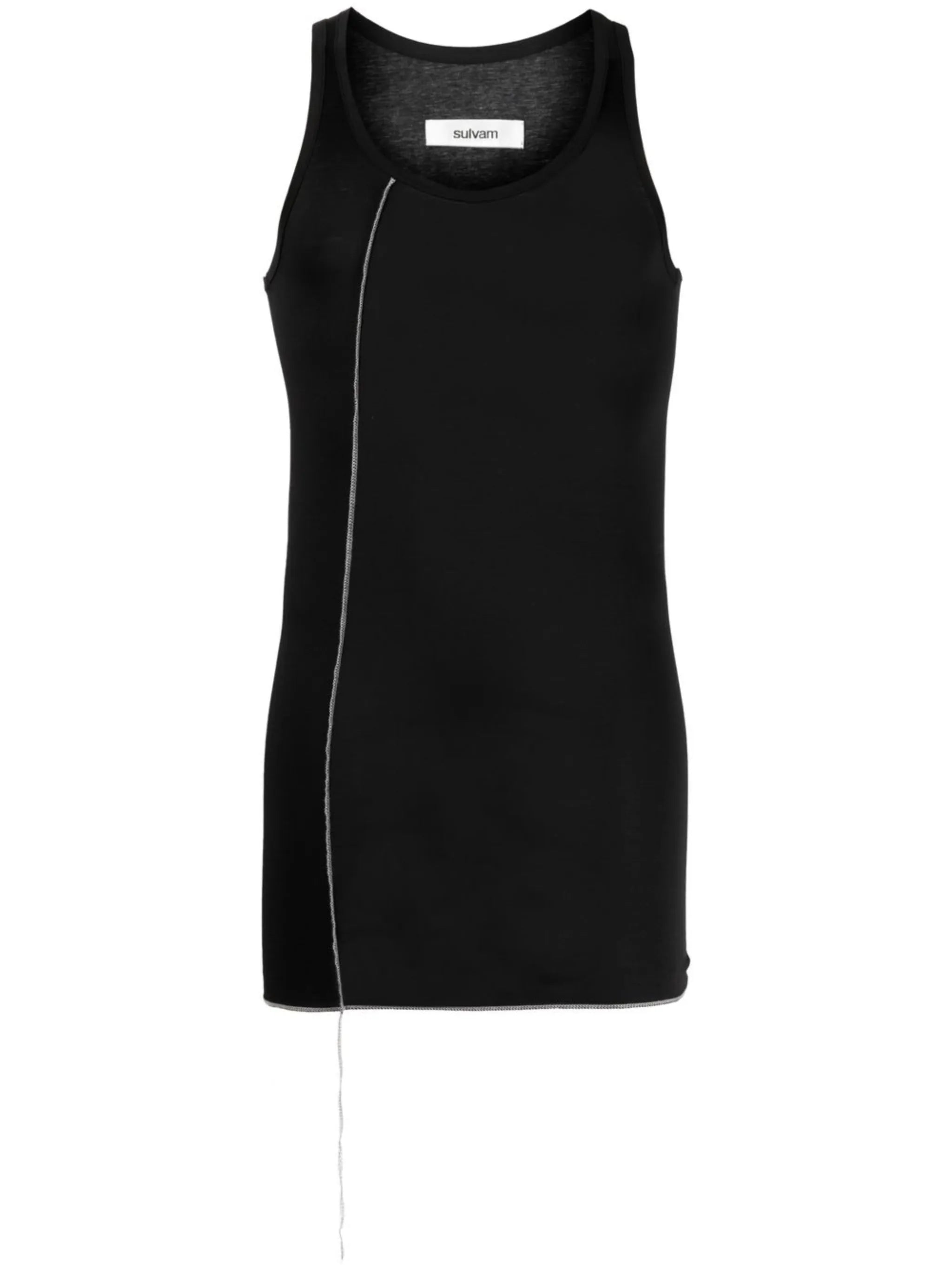 scoop-neck cotton tank top