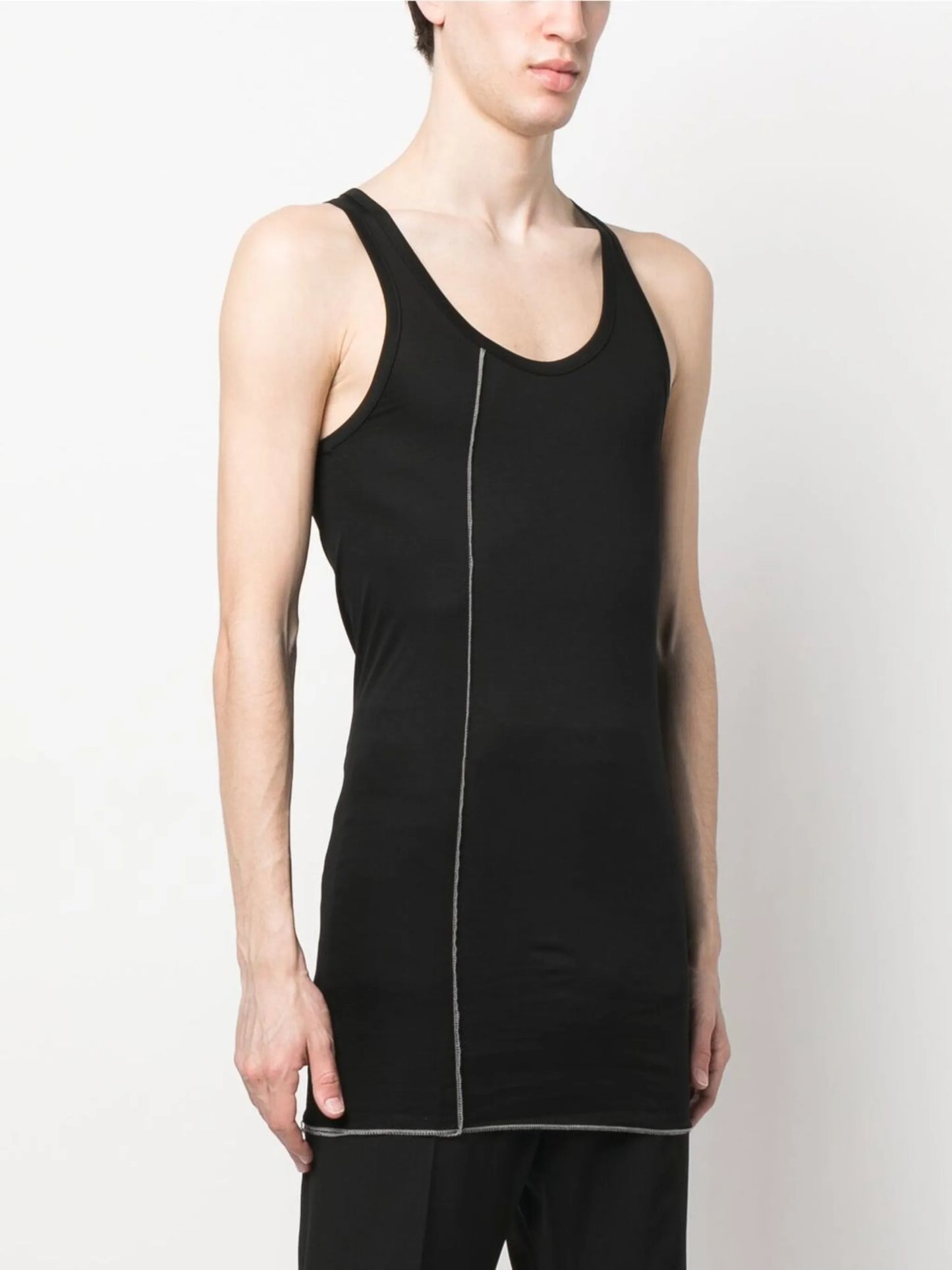 scoop-neck cotton tank top