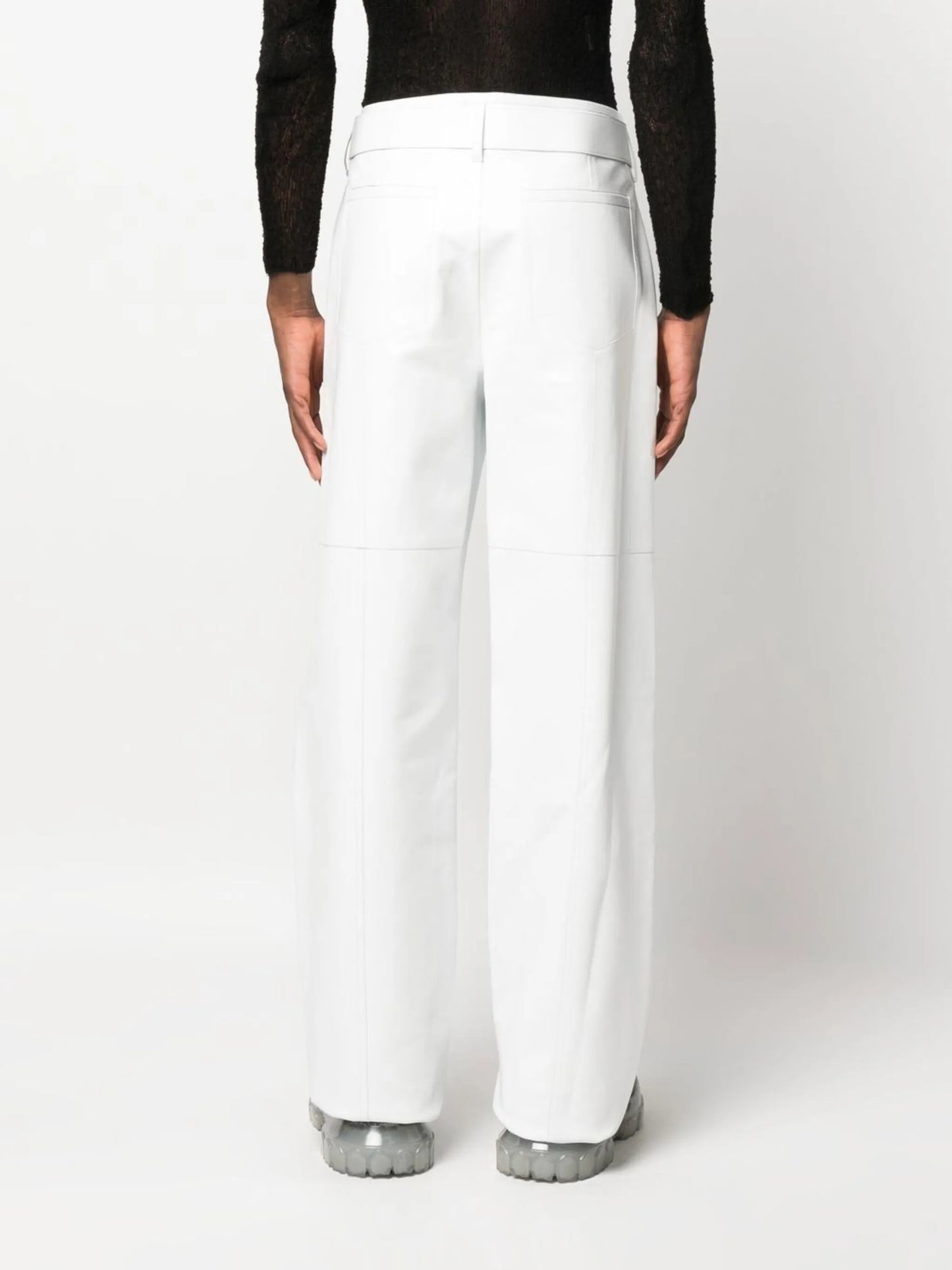 leather belted Citi trousers
