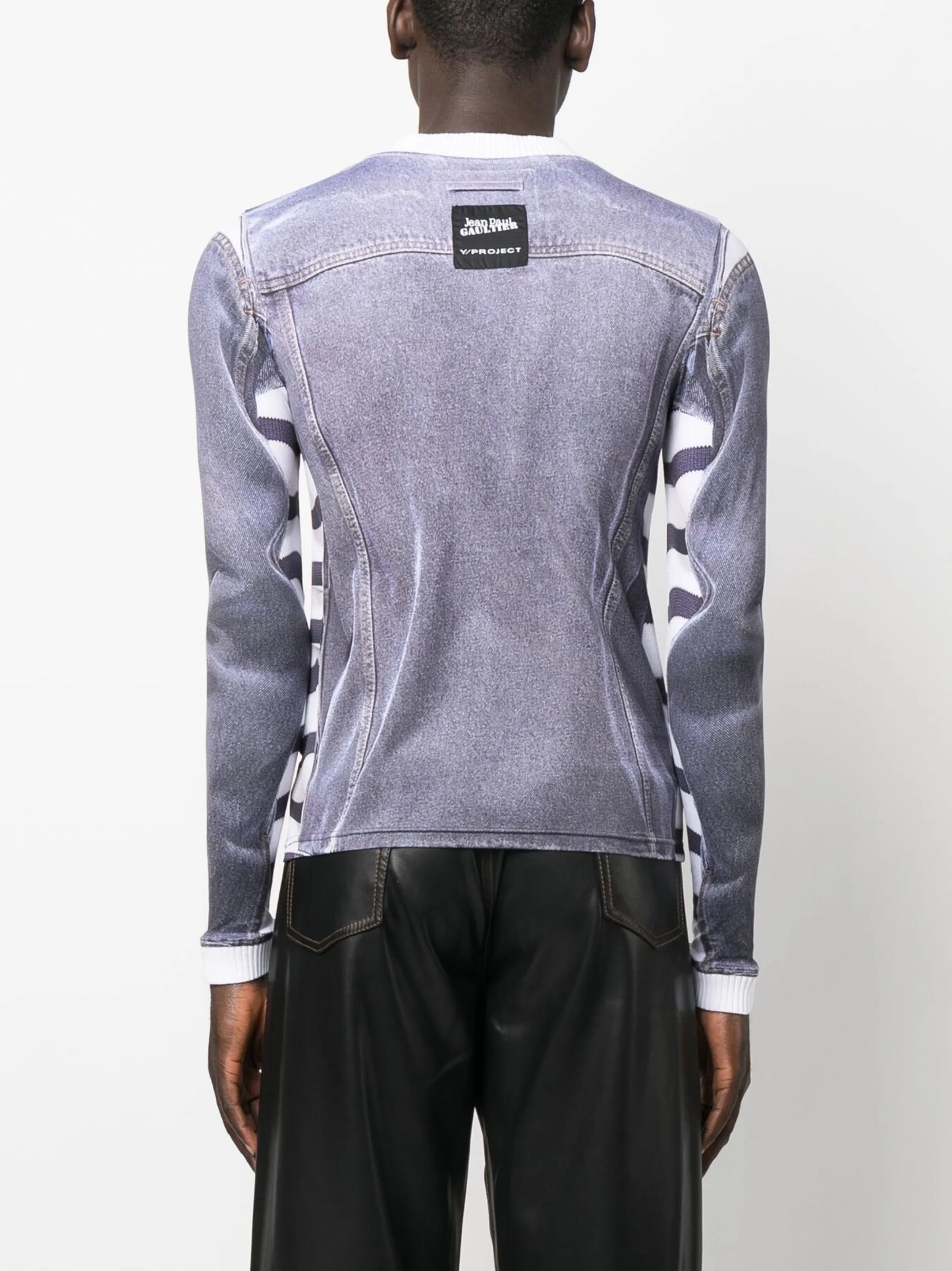 trompe l'oeil-print long-sleeved T-shirt