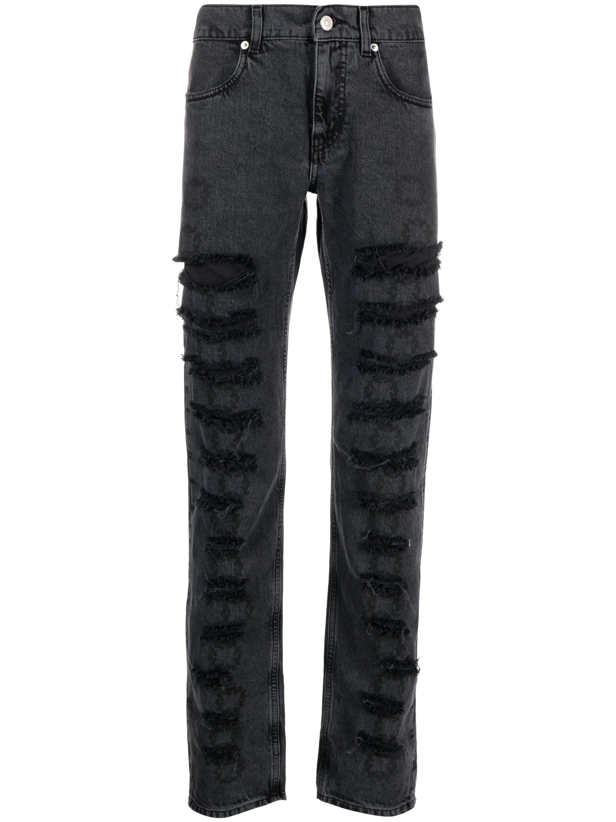 distressed-effect skinny jeans
