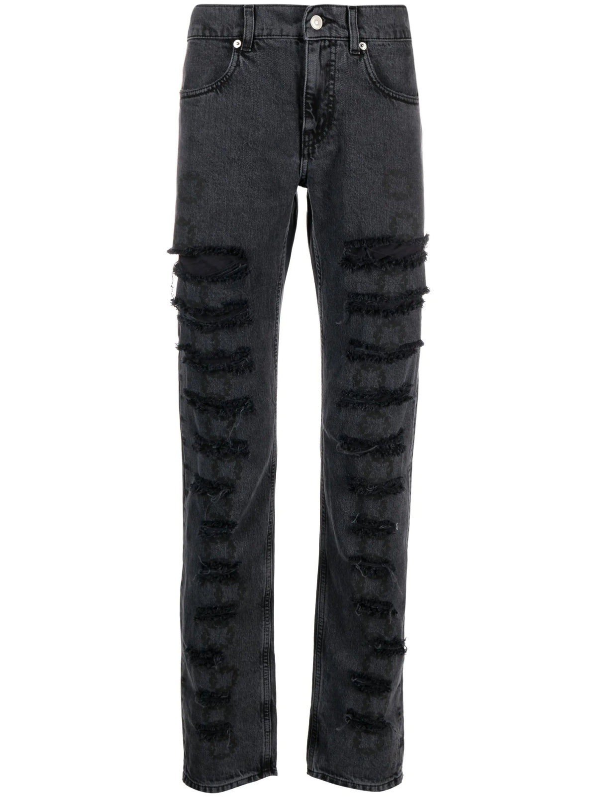 distressed effect skinny jeans