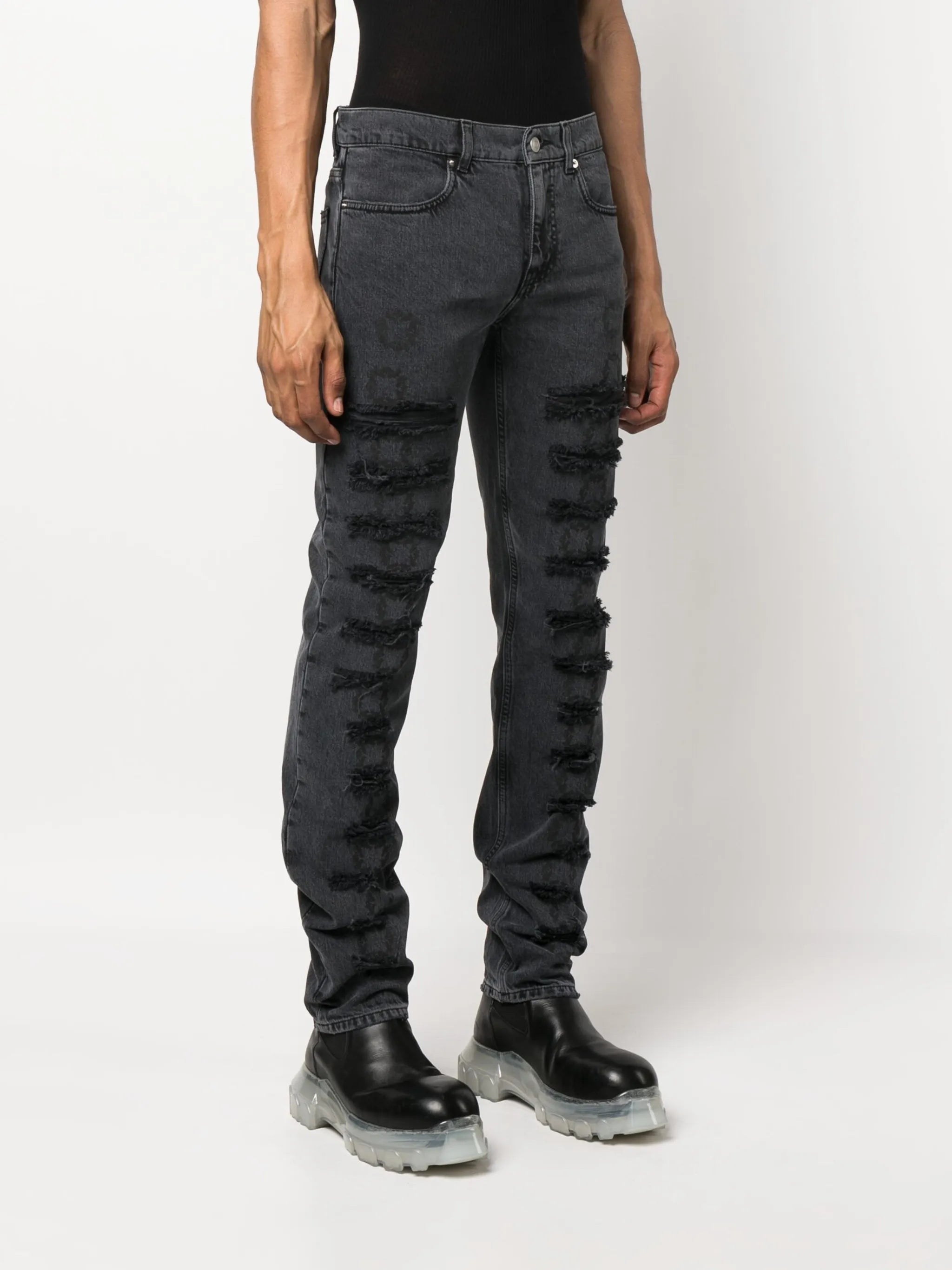 distressed-effect skinny jeans