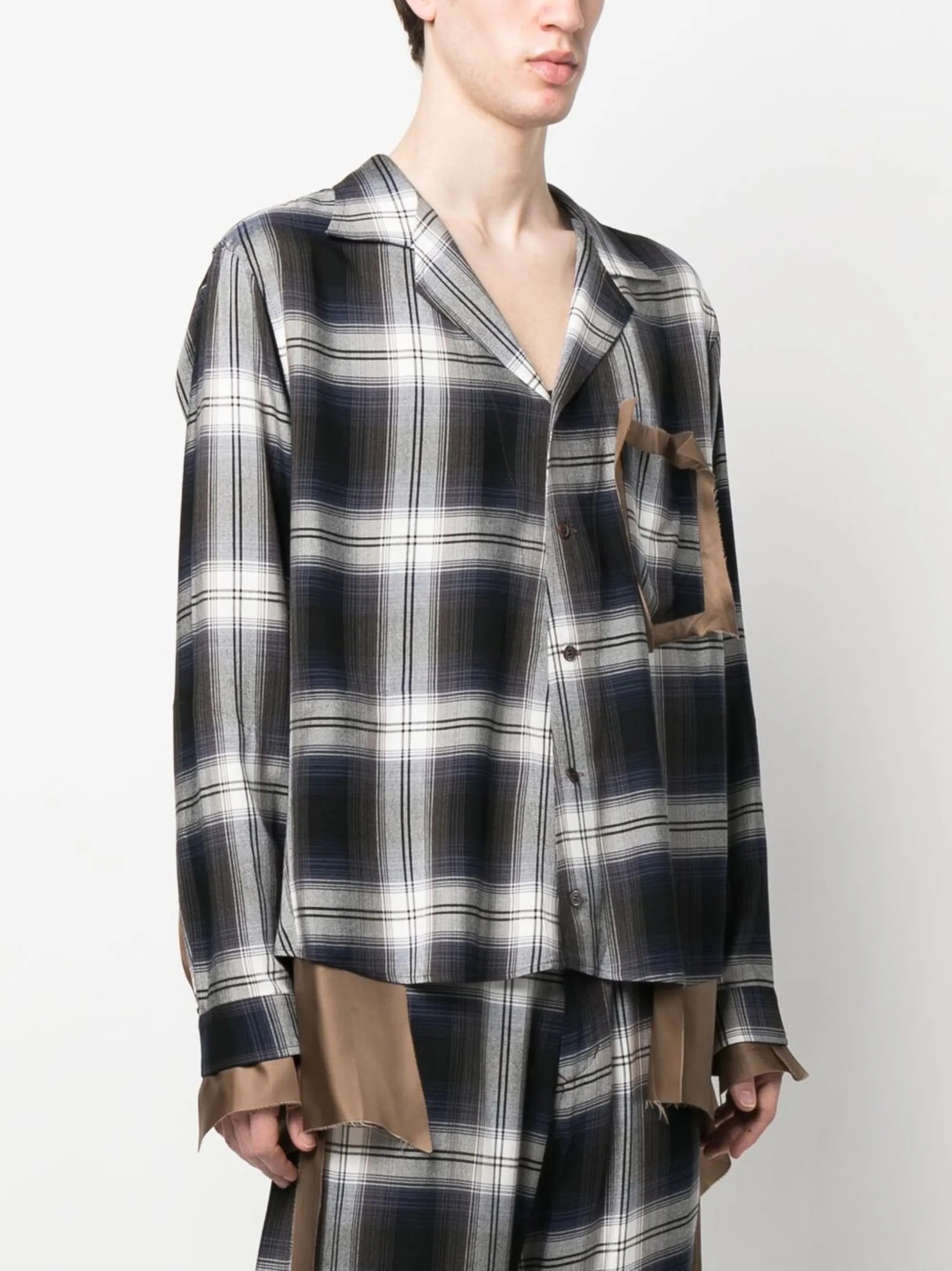 plaid button-up shirt
