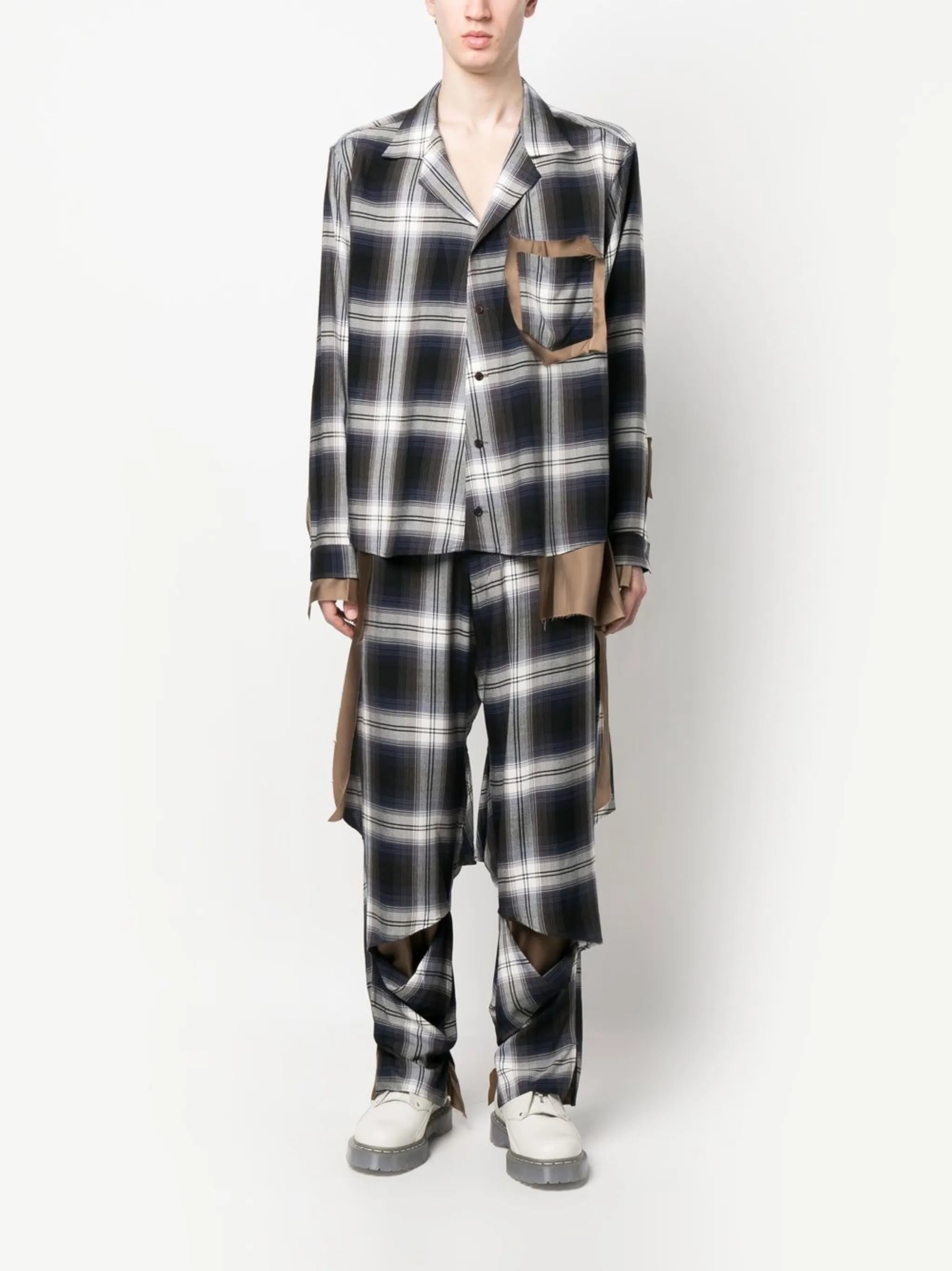 plaid button-up shirt