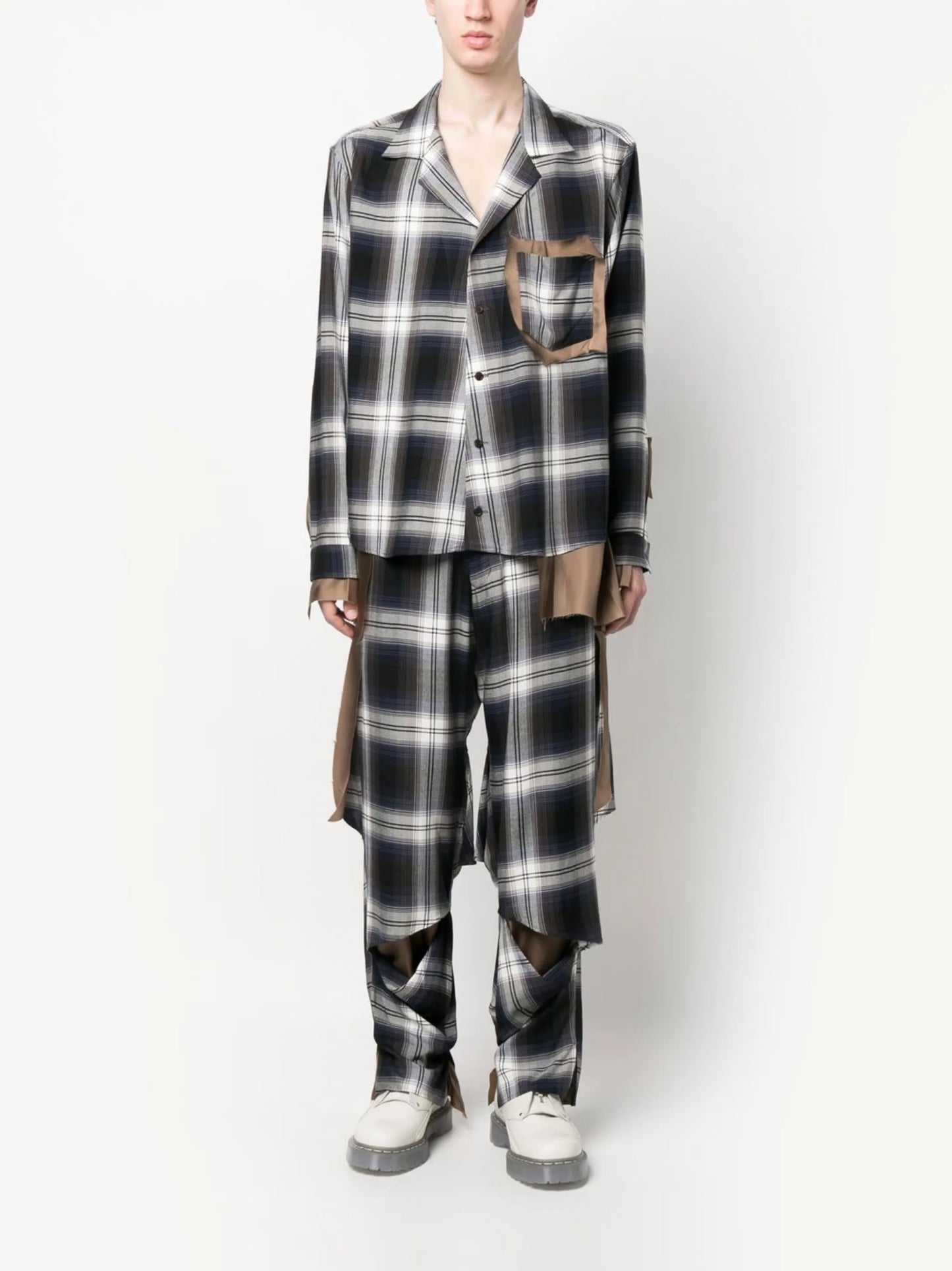 plaid button-up shirt