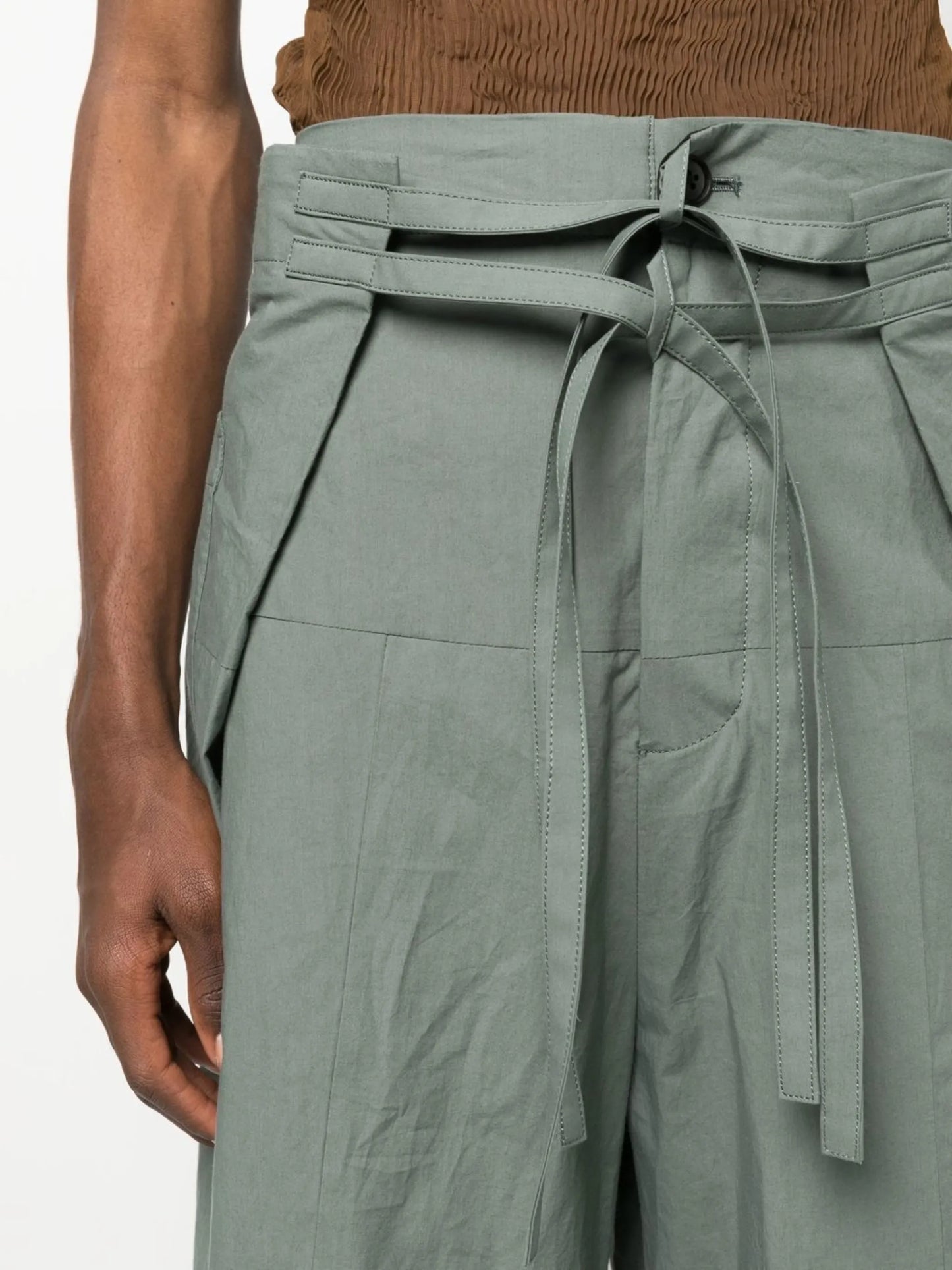 wrap cotton pants