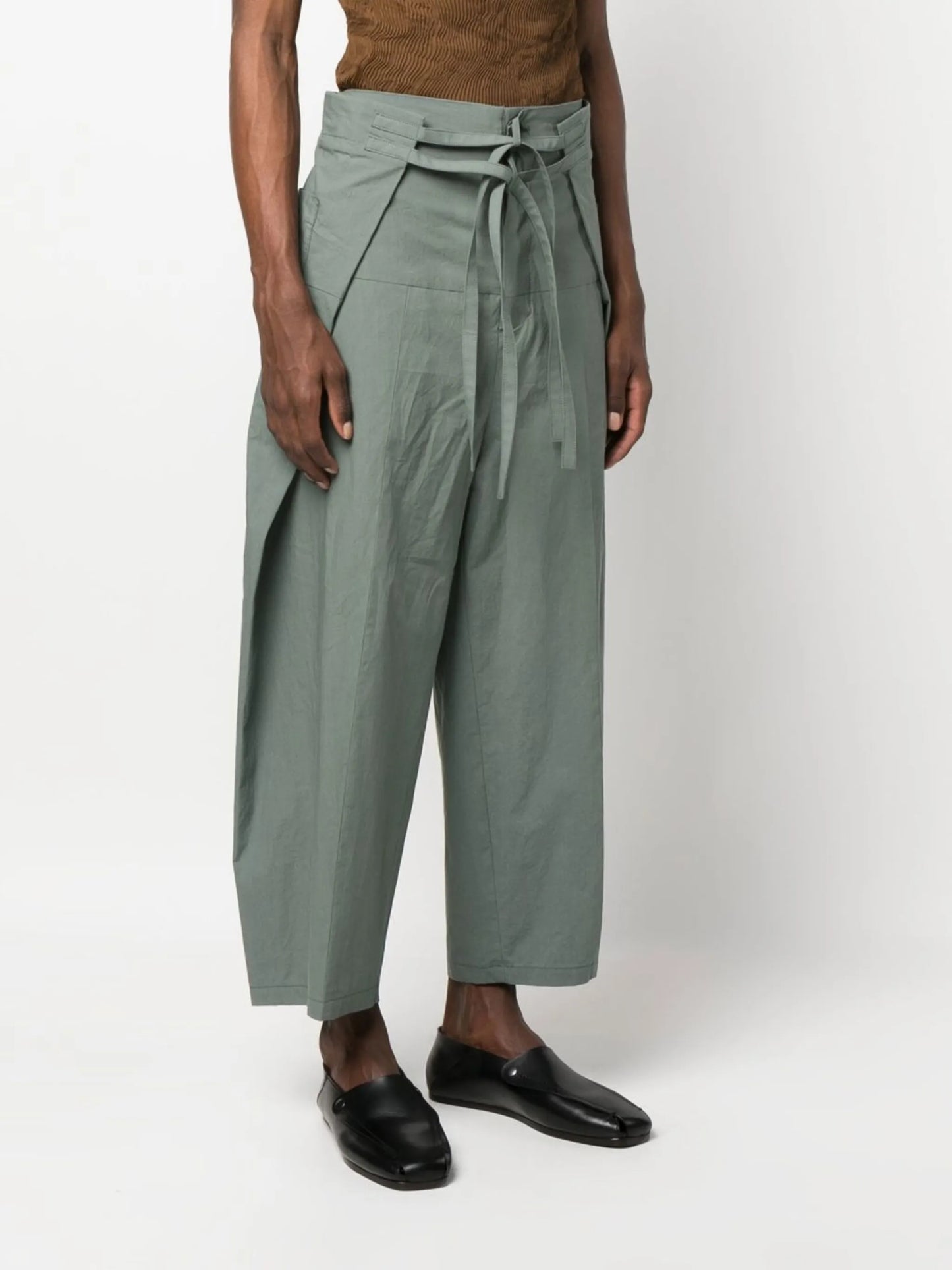 wrap cotton pants