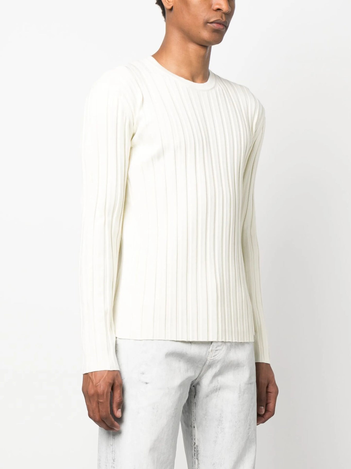 wide ribbed-knit jumper