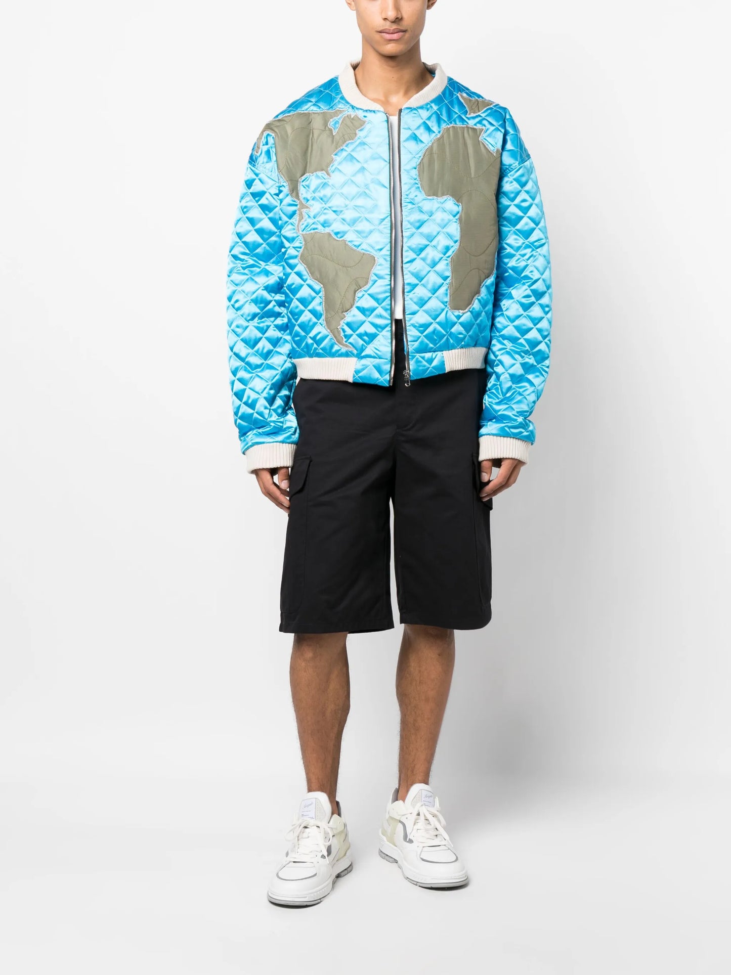 Global Grid bomber jacket
