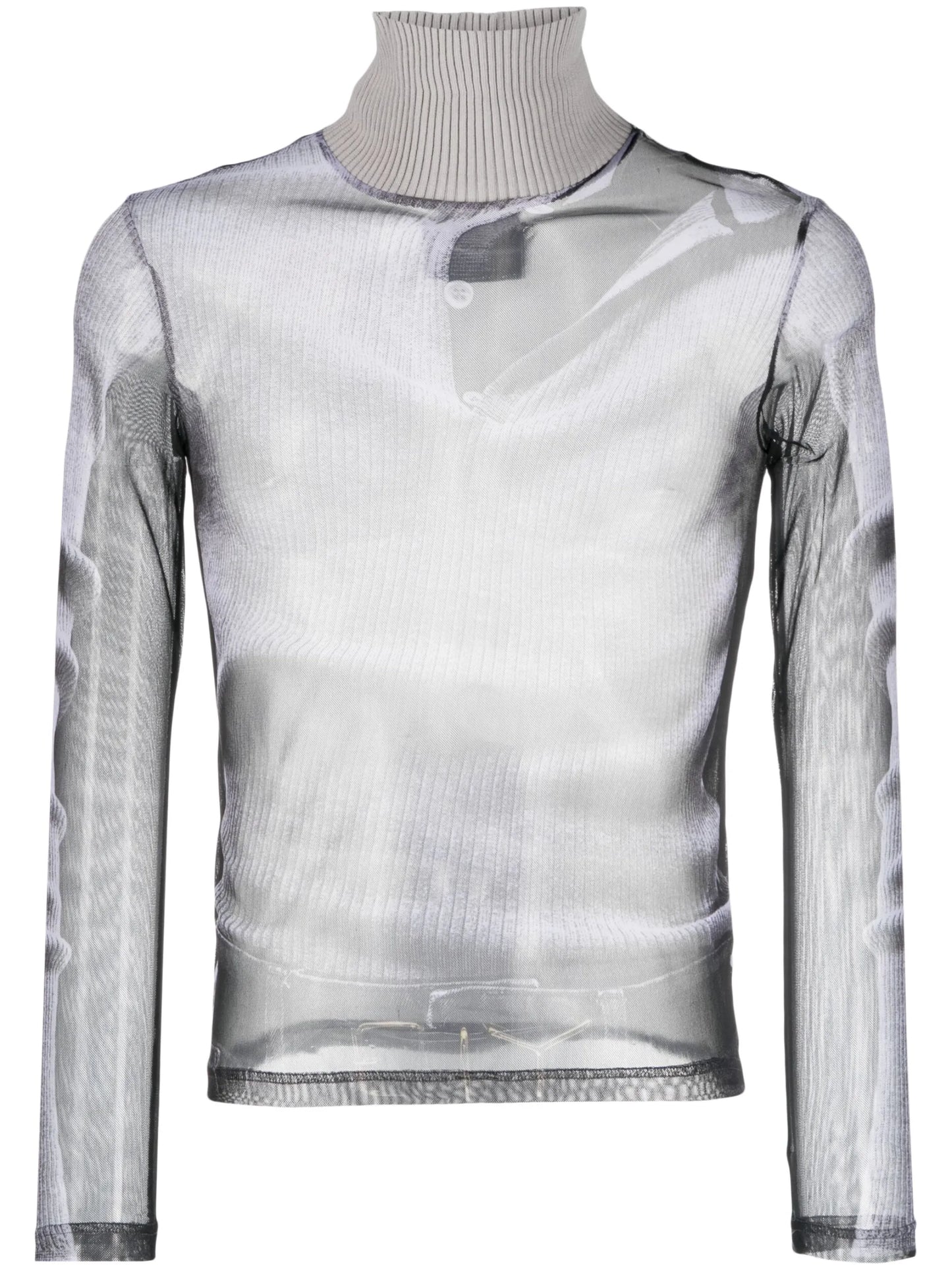 x Jean Paul Gaultier Trompe L'oeil turtleneck top