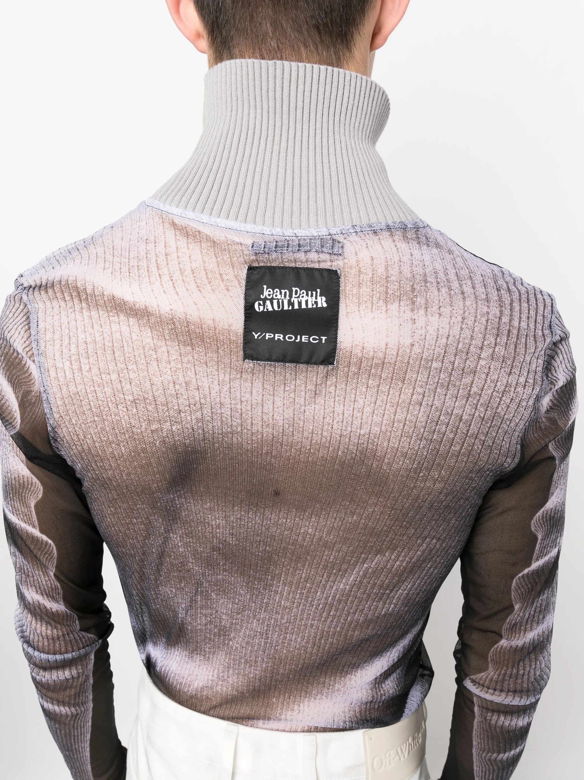 x Jean Paul Gaultier Trompe L'oeil turtleneck top