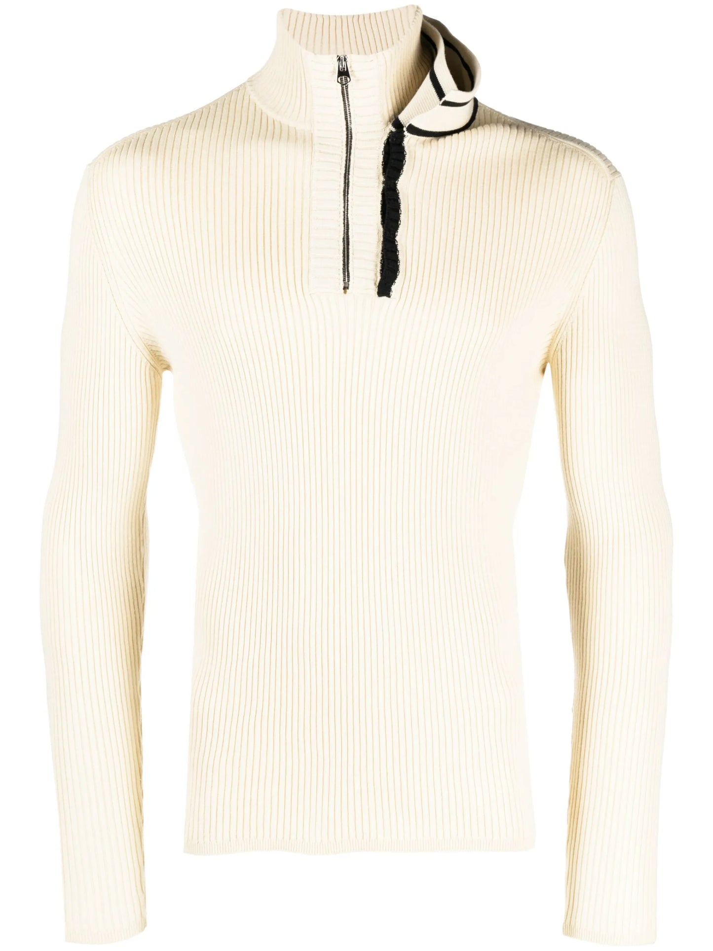 double-collar knit jumper