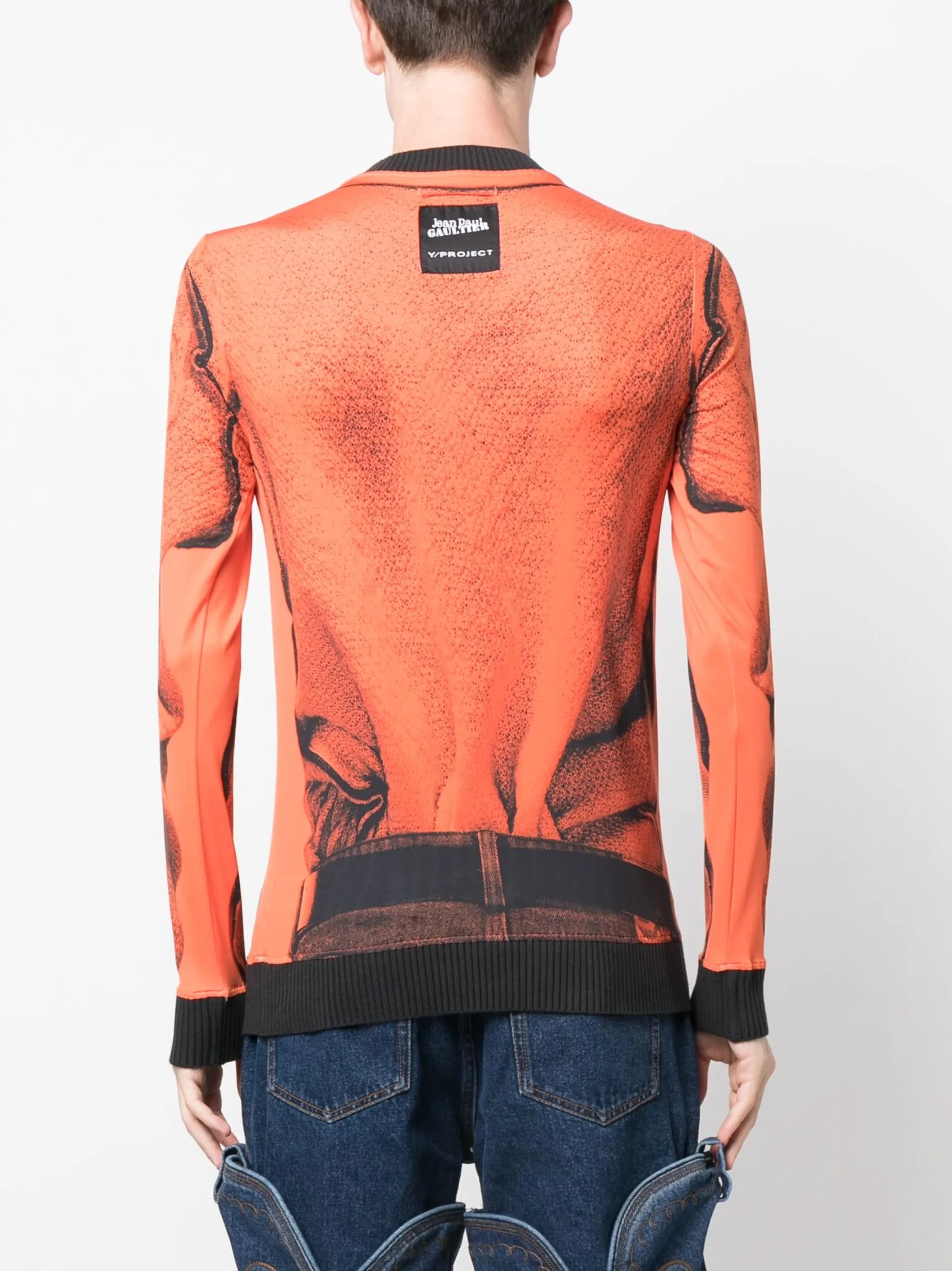 x Jean Paul Gaultier trompe l'oeil sweatshirt