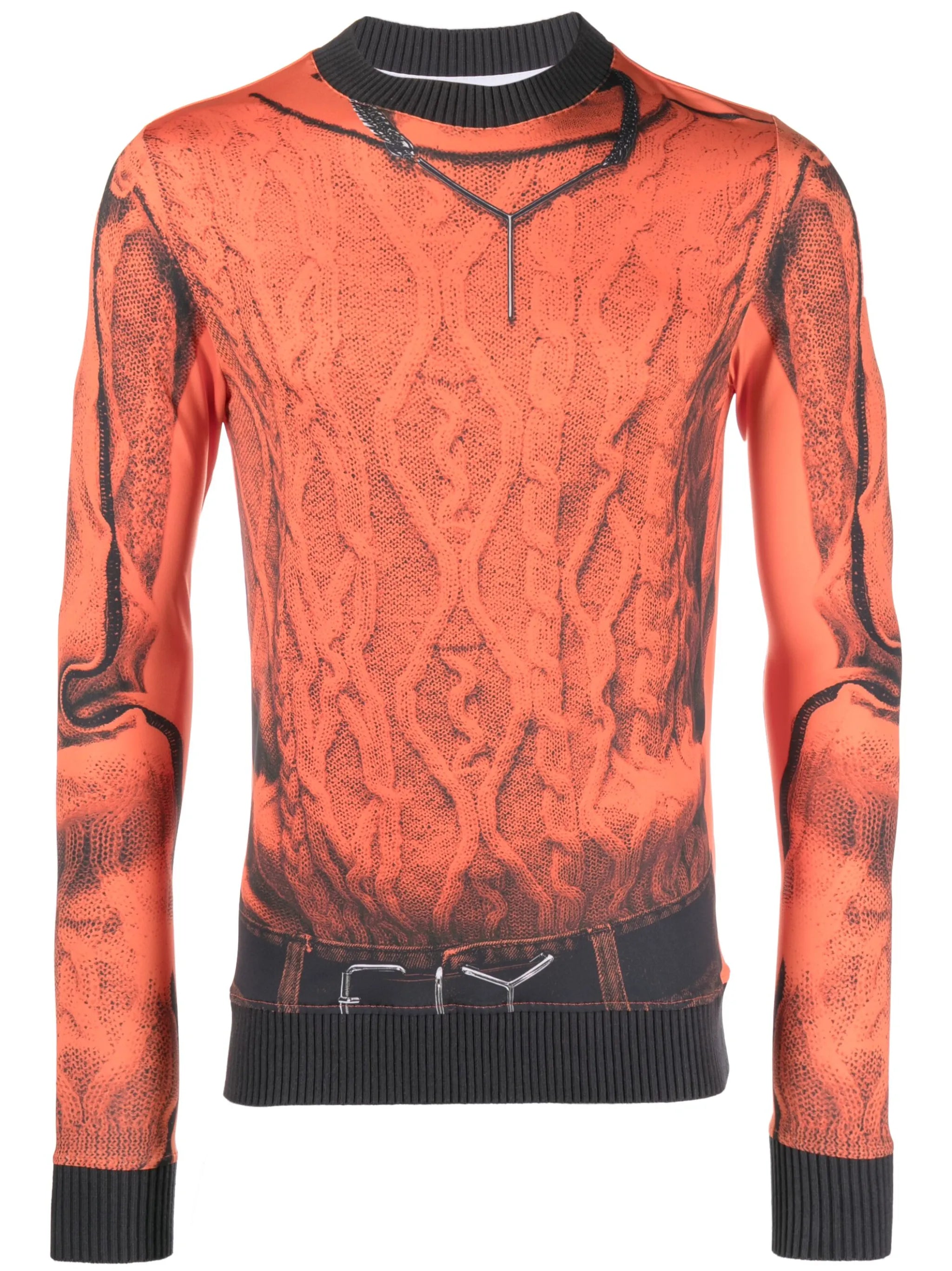 x Jean Paul Gaultier trompe l'oeil sweatshirt