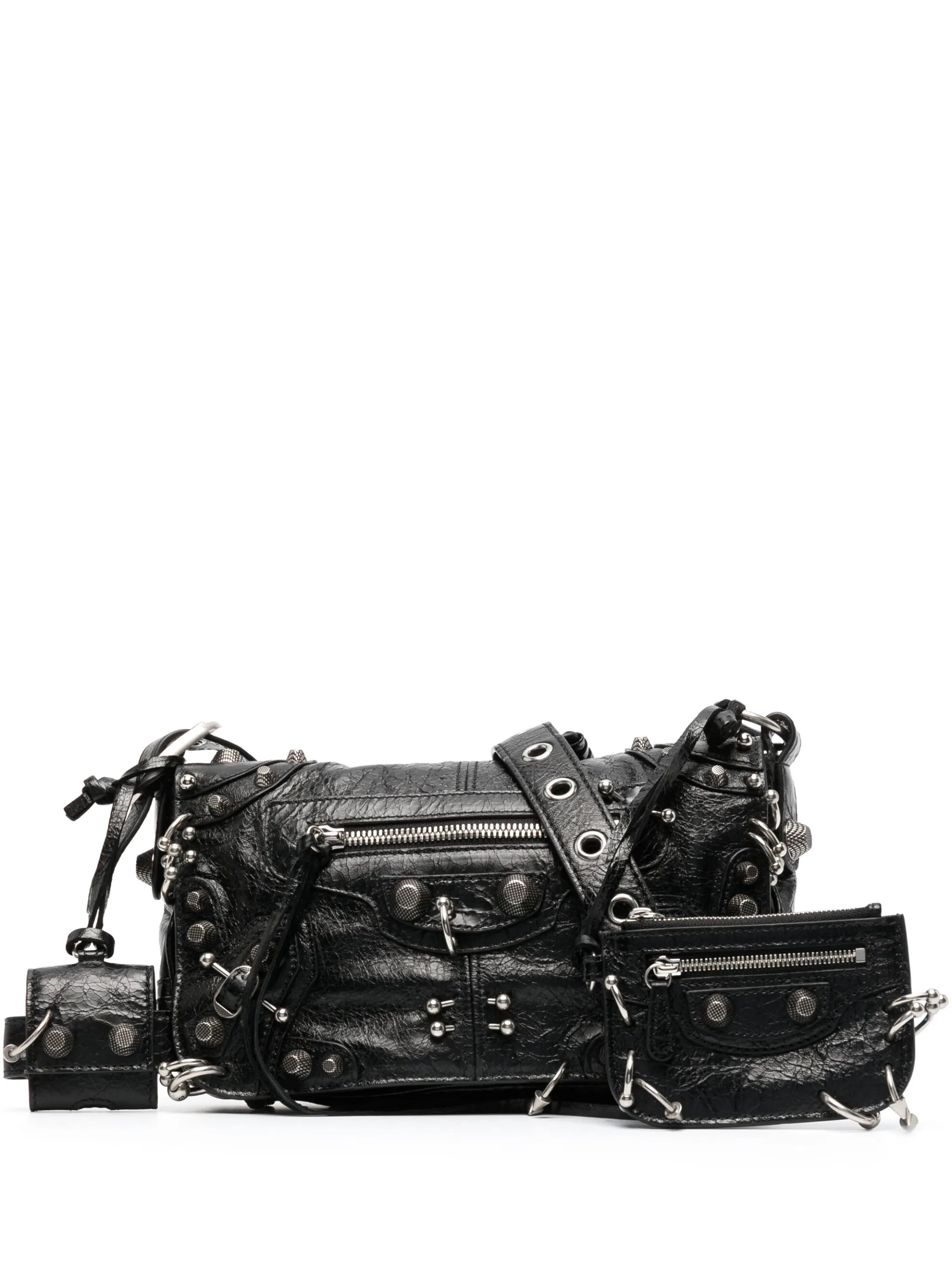 stud-embellished shoulder bag