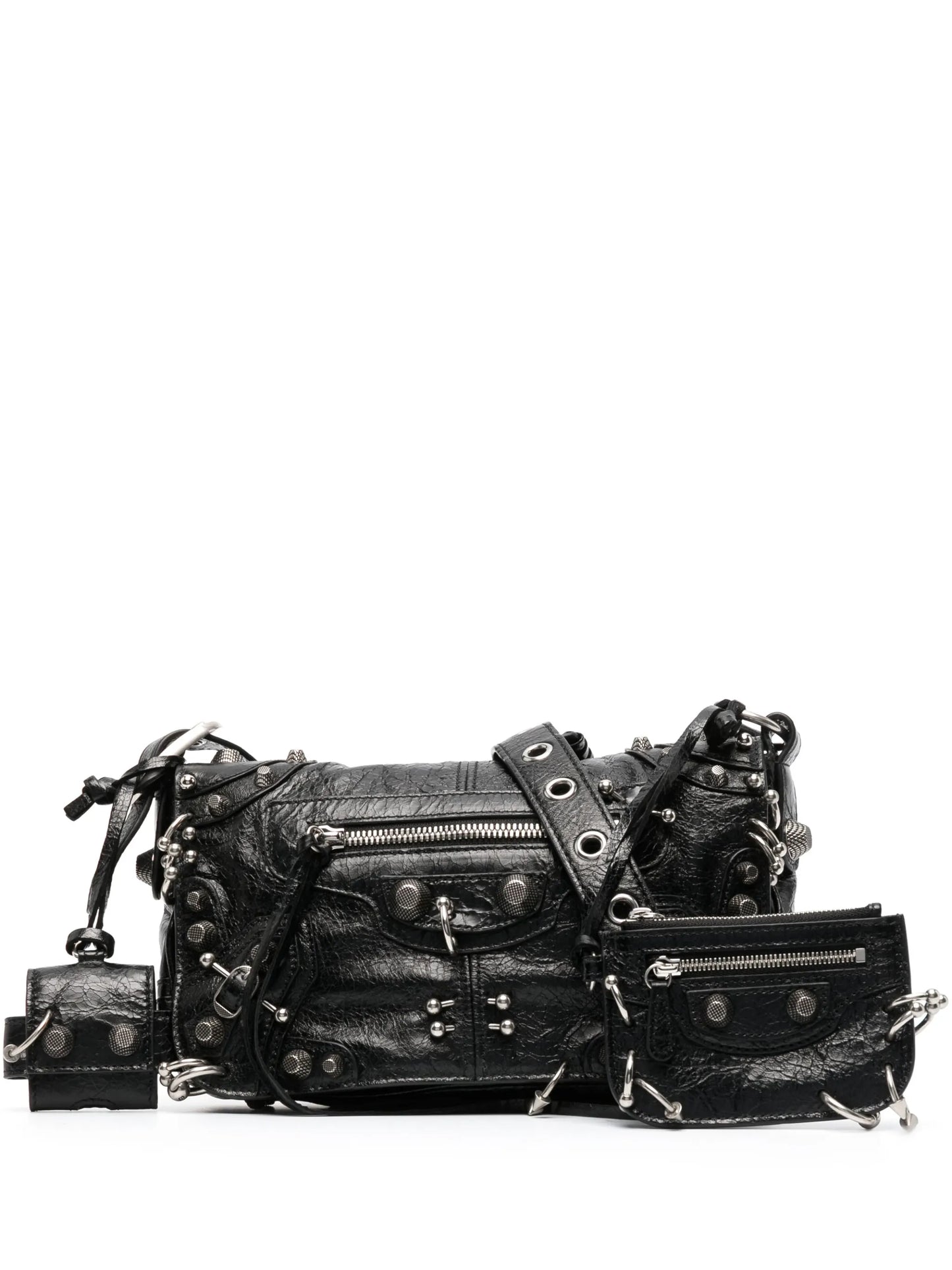 stud-embellished shoulder bag