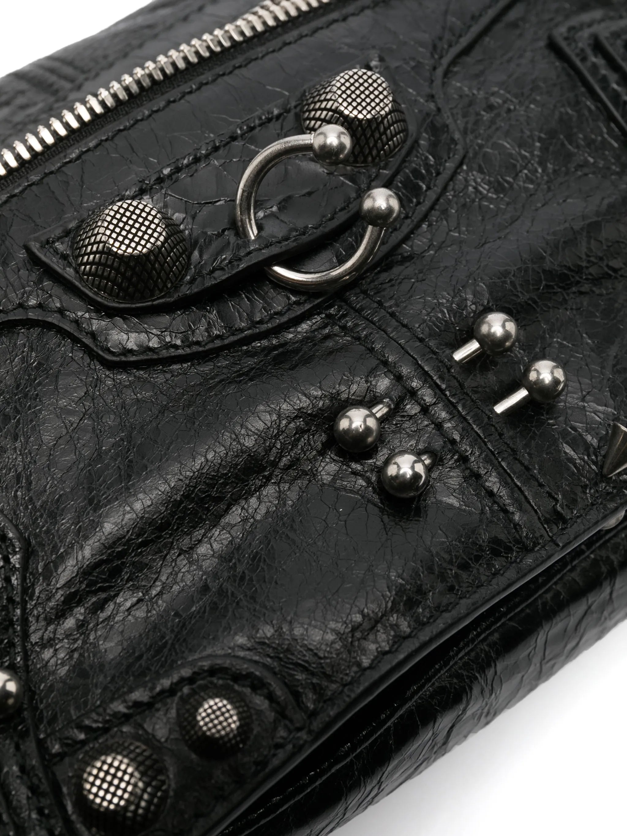 stud-embellished shoulder bag