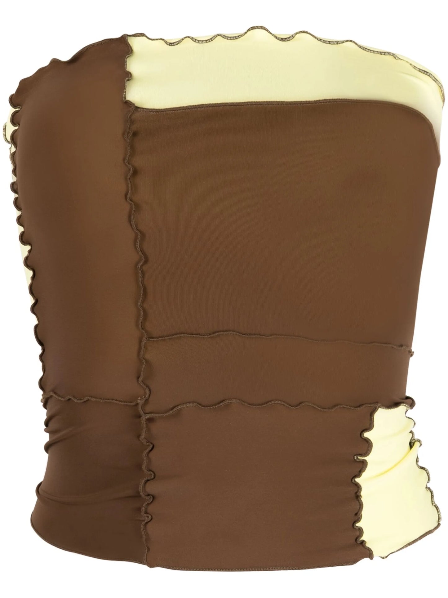 strapless multi-panel top